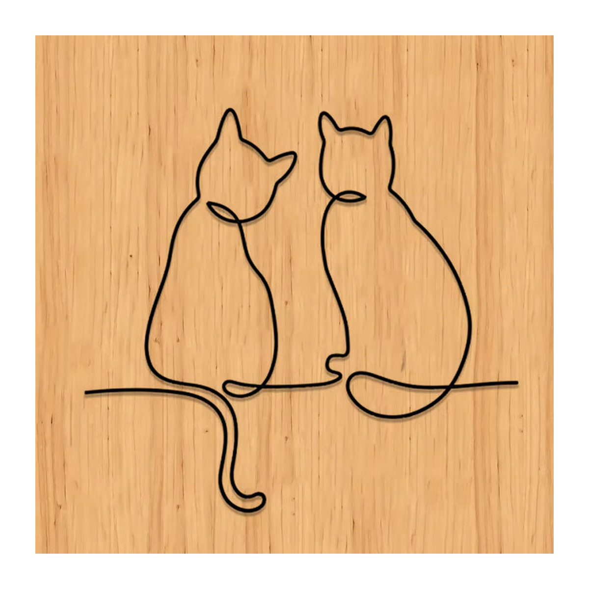 CIFbuy Katzenwanddekoration aus Metall in Schwarz – Elegante Vintage-Skulptur als Wandmontage für Tierliebhaber - Bild 2