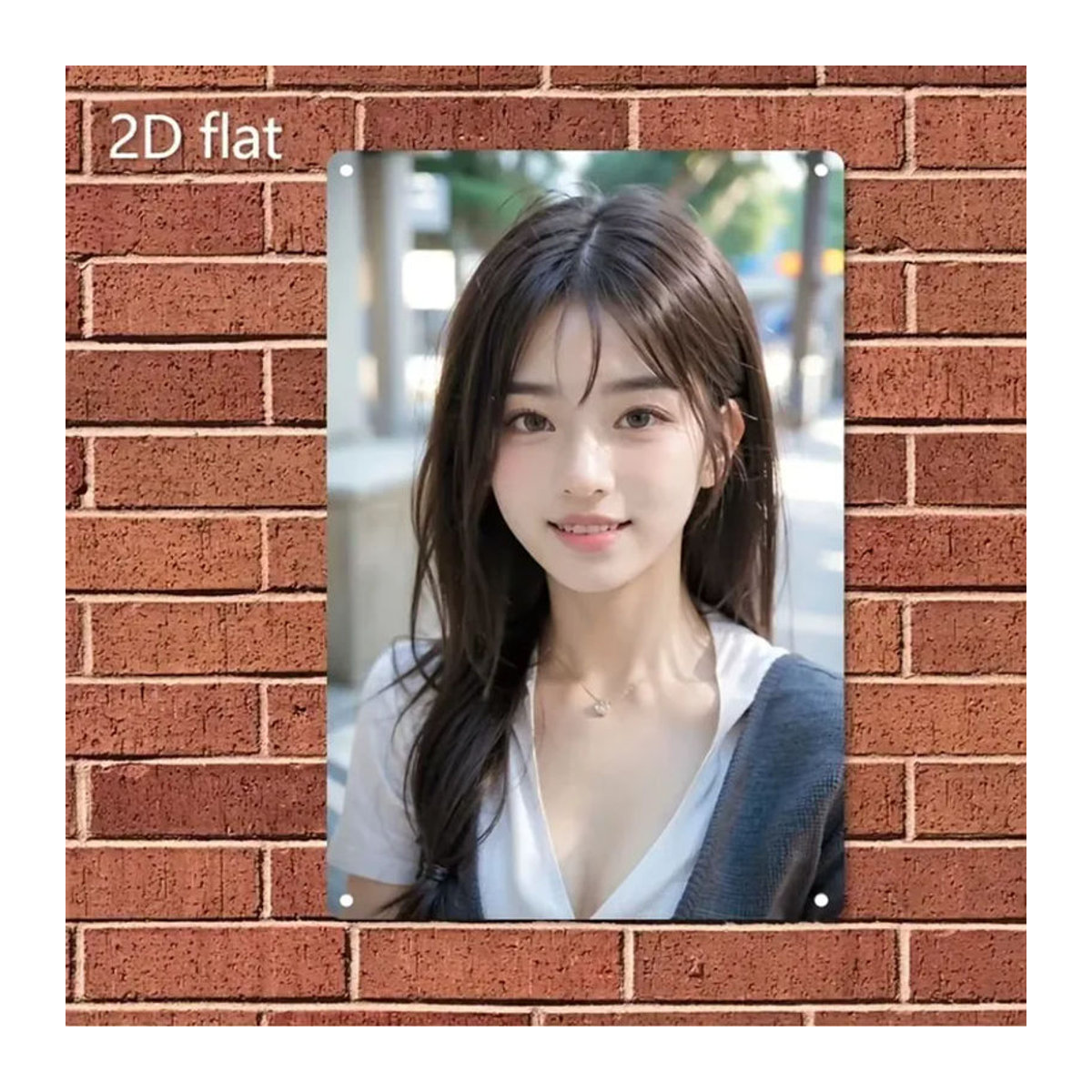 CIFBUY Koreanische Wandkunst aus Metall, Rechteckiges Metallschild zur Wandmontage für Zuhause, Café oder Bar, B/H/T: 30 x 30 x 20 cm - Bild 2