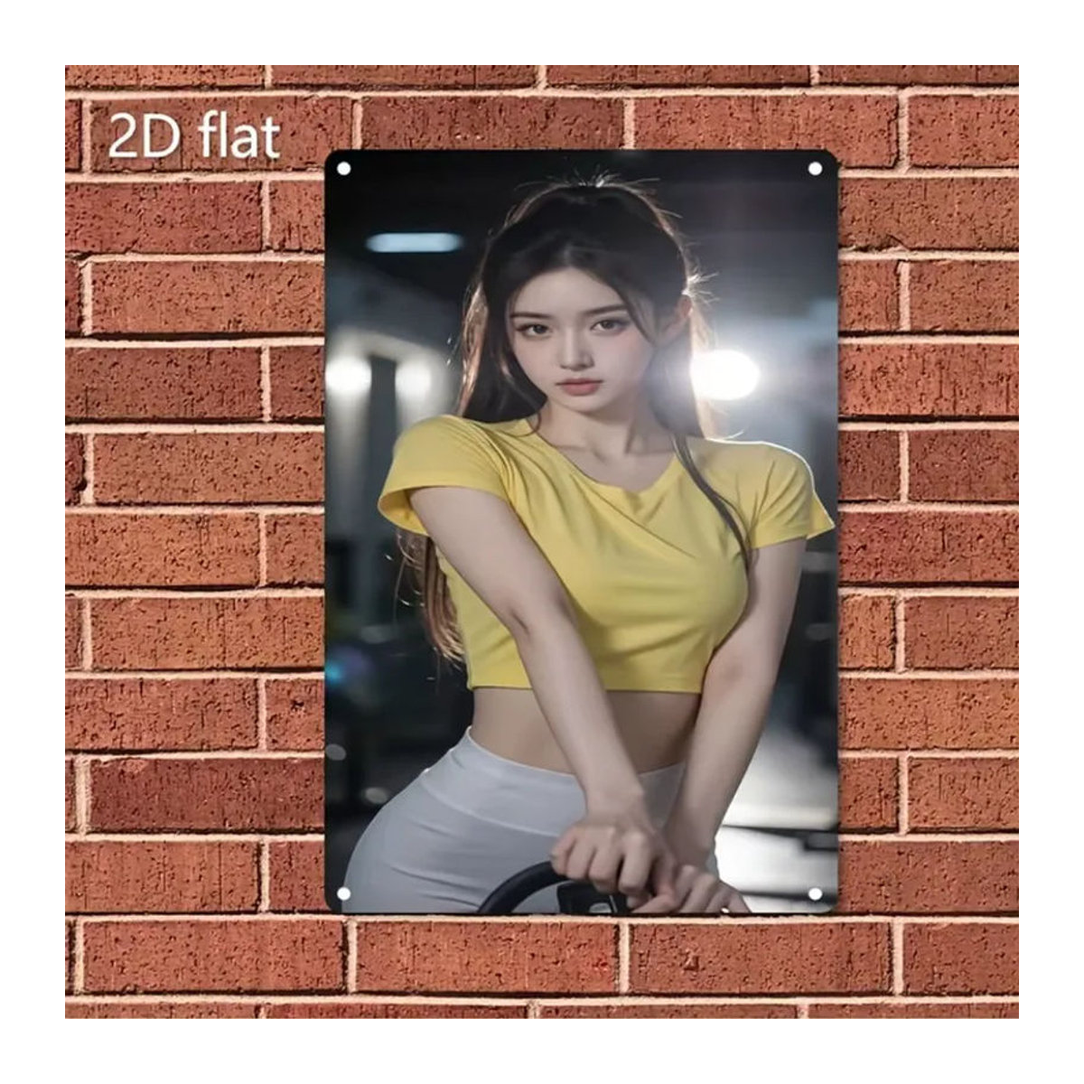 CIFBUY Koreanisches Beauty Metall-Wandschild, mehrfarbig, Rechteck, B: 30 cm, H: 20 cm, T: 30 cm - Bild 2