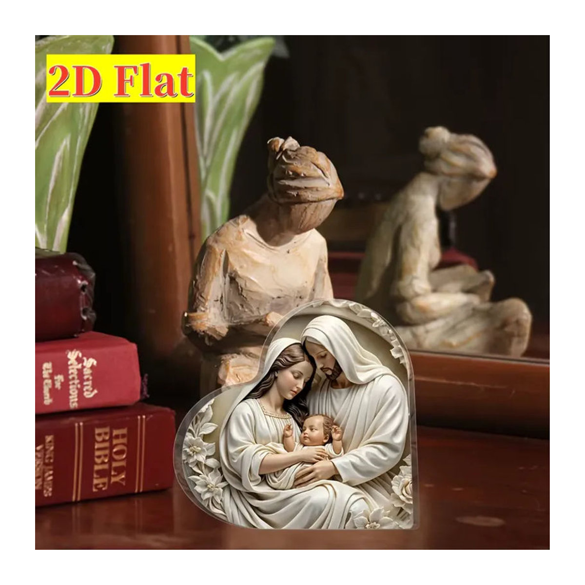 CIFBUY Krippen Figurenset aus Kunststoff in Weiß als moderne Weihnachtsdekoration - Bild 4