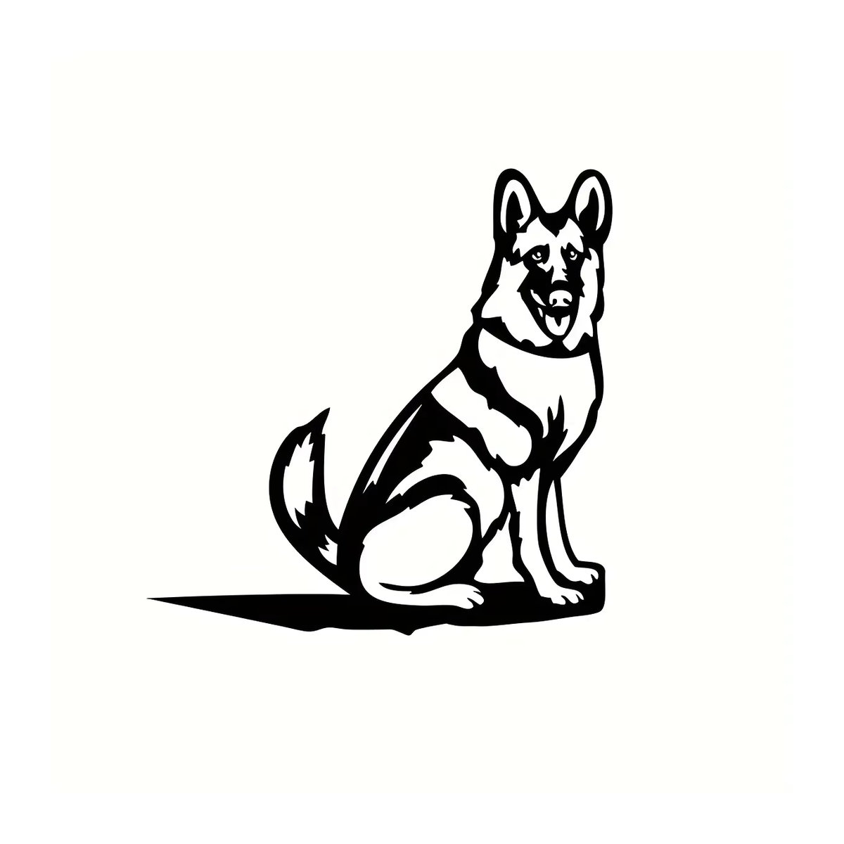 CIFBUY Metall Deko-Schild Deutsch Schäferhund Silhouette in Schwarz für Garten und Haus - Bild 3