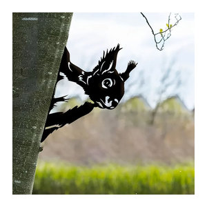 CIFbuy Metall-Eichhörnchen Gartendekoration in Schwarz