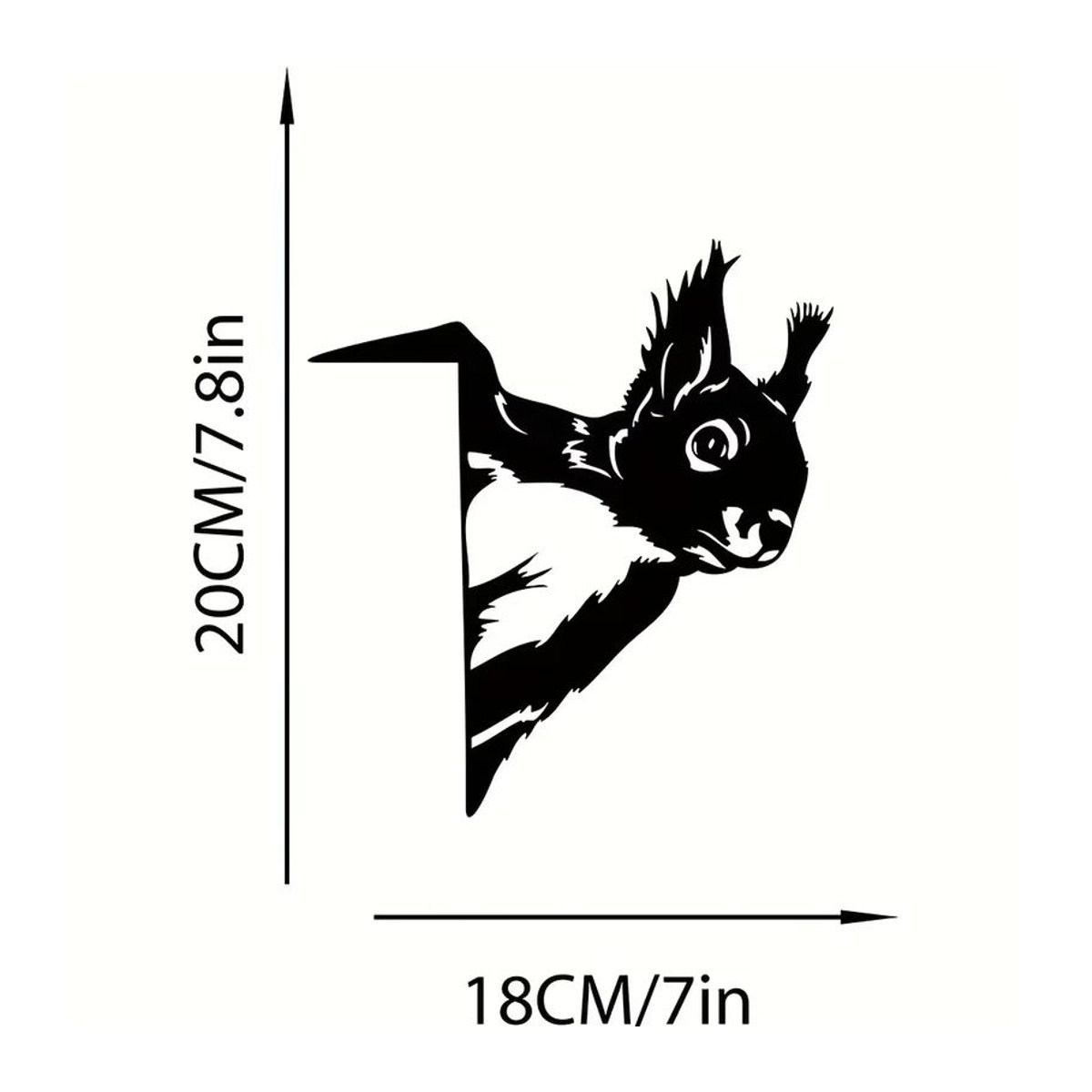 CIFbuy Metall-Eichhörnchen Gartendekoration in Schwarz - Bild 6