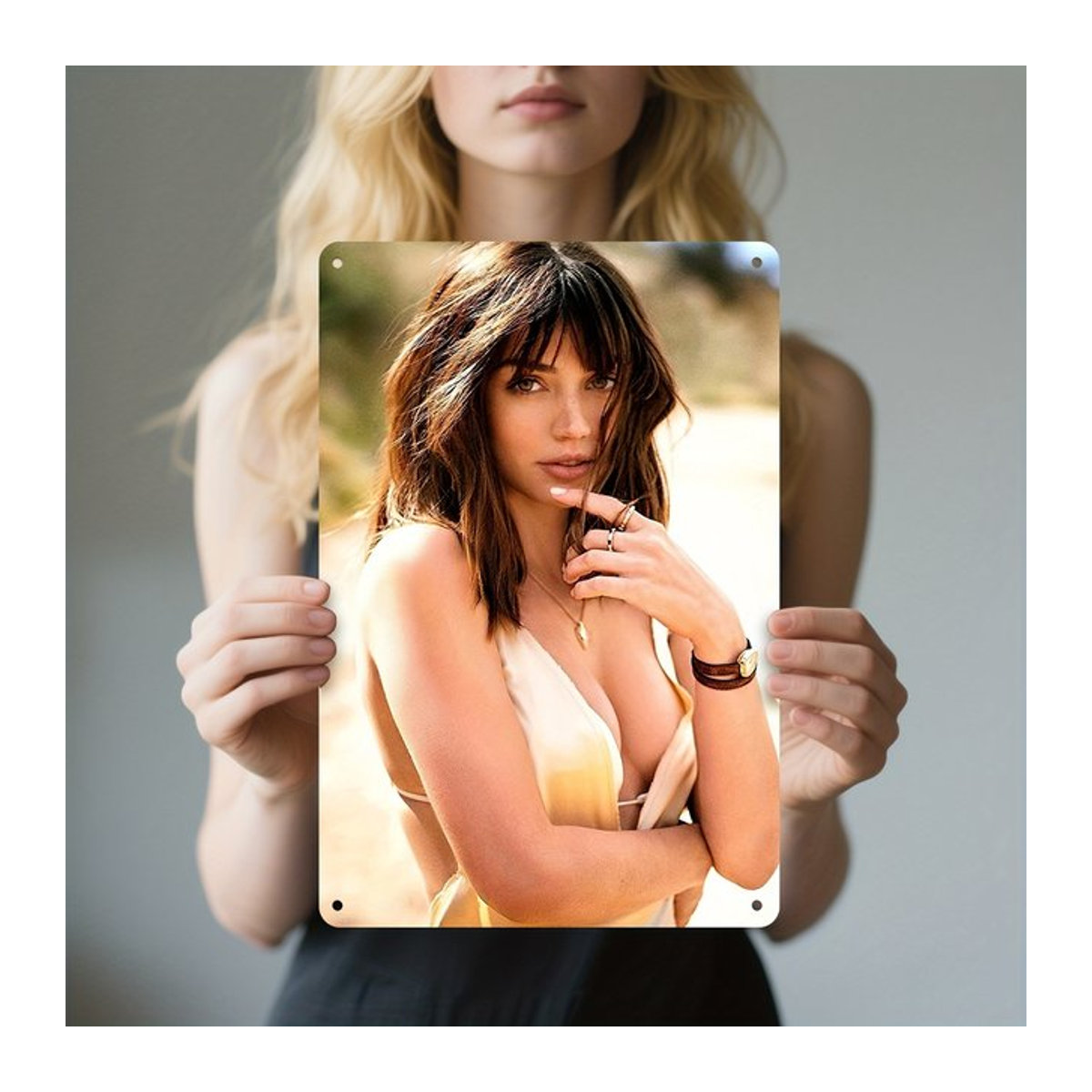 CIFBUY Metall-Filmplakat-Schild als 2D-Wandkunst mit Charakterdesign, mehrfarbig, rechteckig, Hochformat, Rahmenlos, B/H: 30 x 30 cm - Bild 1