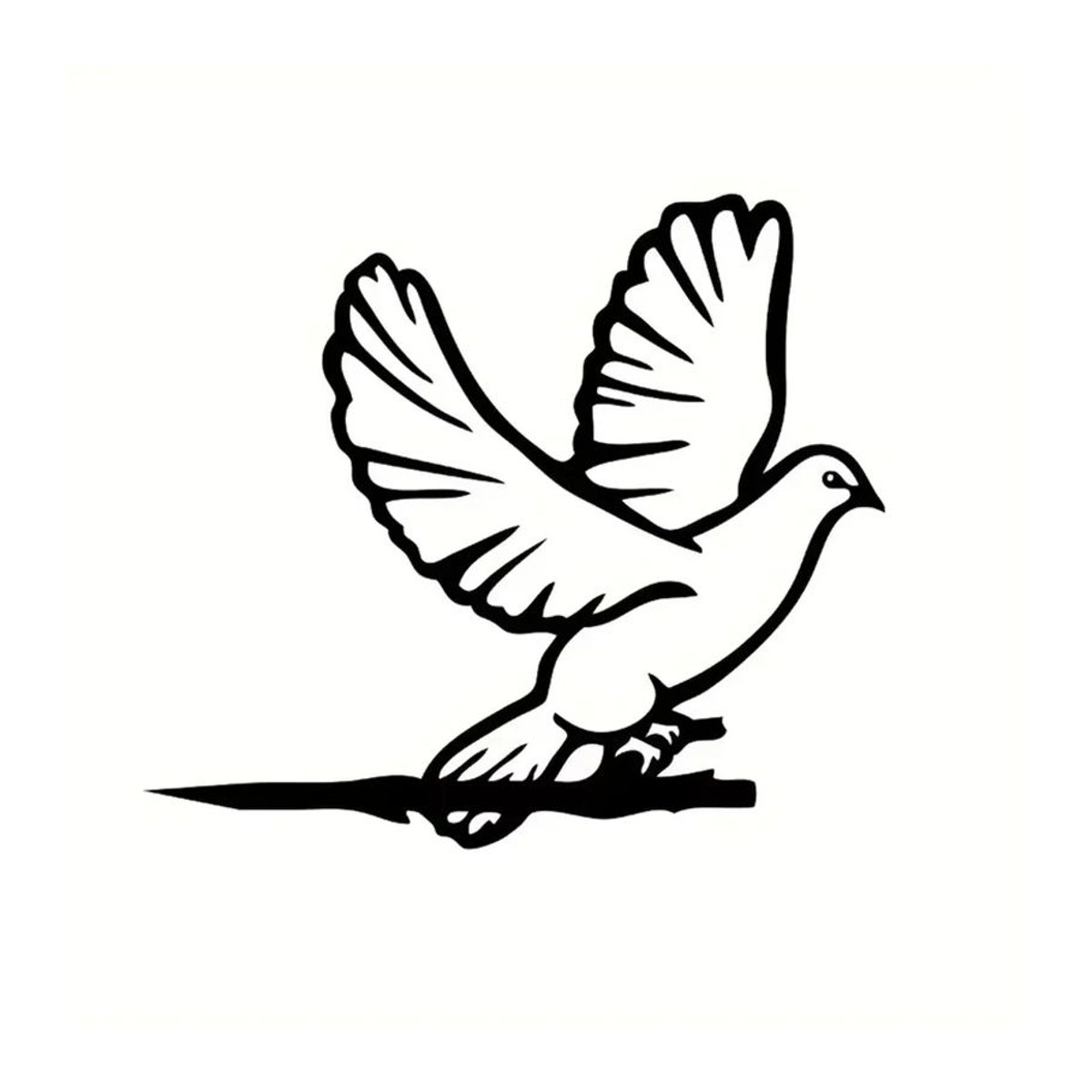 CIFBUY Metall-Taubensilhouetten Vögel aus der gleichen Feder in Schwarz als rustikale Outdoor-Dekoration für Haus und Garten - Bild 2