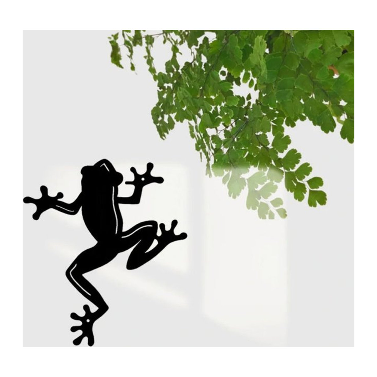 CIFBUY Metall Wanddekoration Frosch Wandskulptur in Schwarz für Indoor und Outdoor - Bild 1