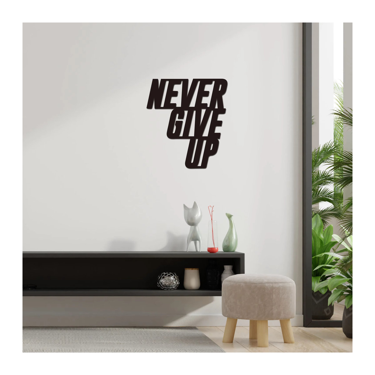 CIFBUY Metall Wanddekoration Schwarz Minimalistisches Zitat für Kinderzimmer und Schlafzimmer - Bild 5