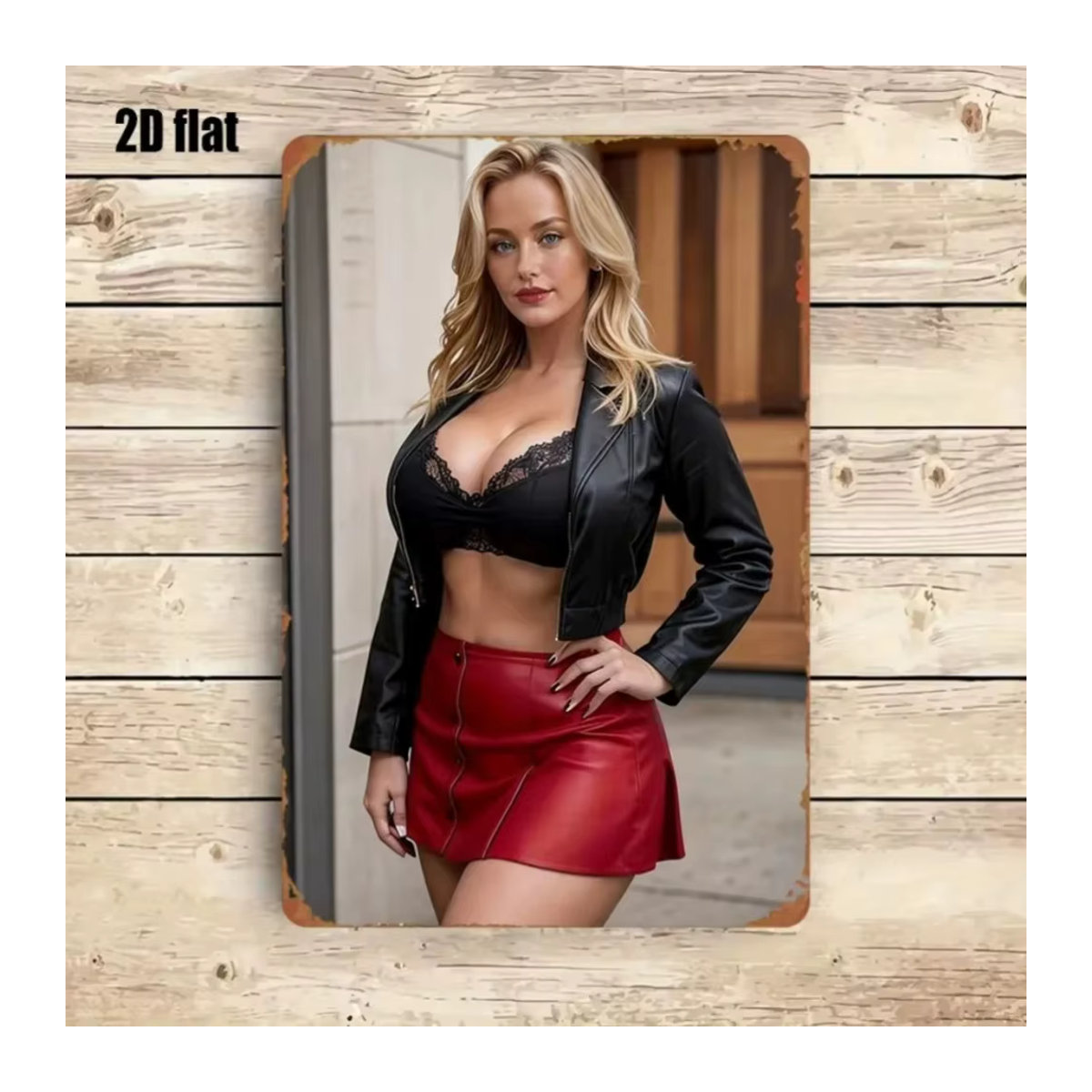 CIFBUY Metall-Wandkunst Rechteckige Straßendekoration Mehrfarbig B: 30 cm, H: 30 cm, T: 20 cm - Bild 4