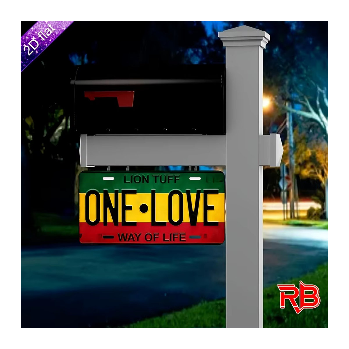 CIFBUY Metallschild Löwe One Love Wanddekoration mehrfarbig, B: 30,5 cm, H: 15,2 cm - Bild 5
