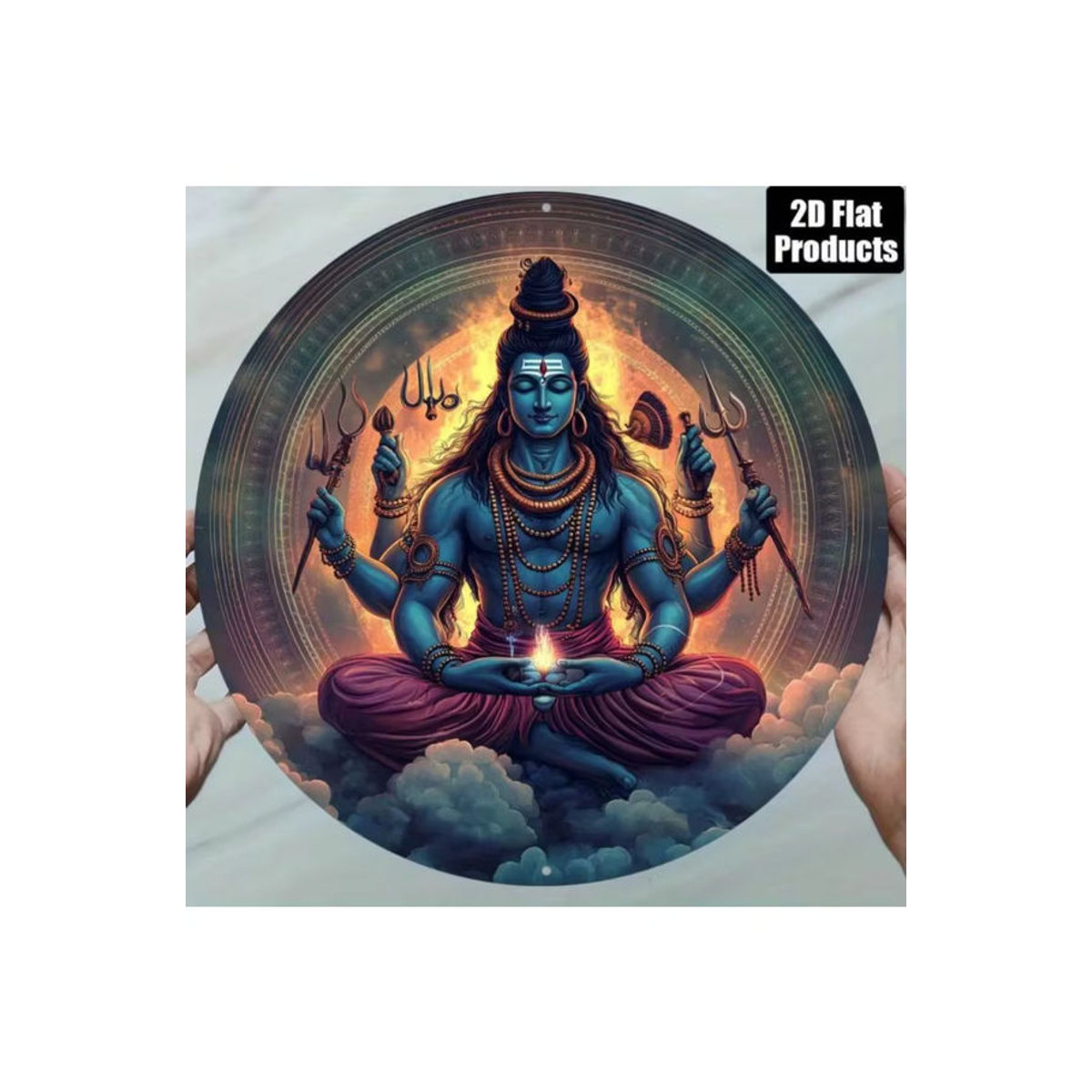 CIFBUY Metallwandkunst Lord Shiva Mehrfarbig Orientalische Dekoration Wandmontiert - Bild 4