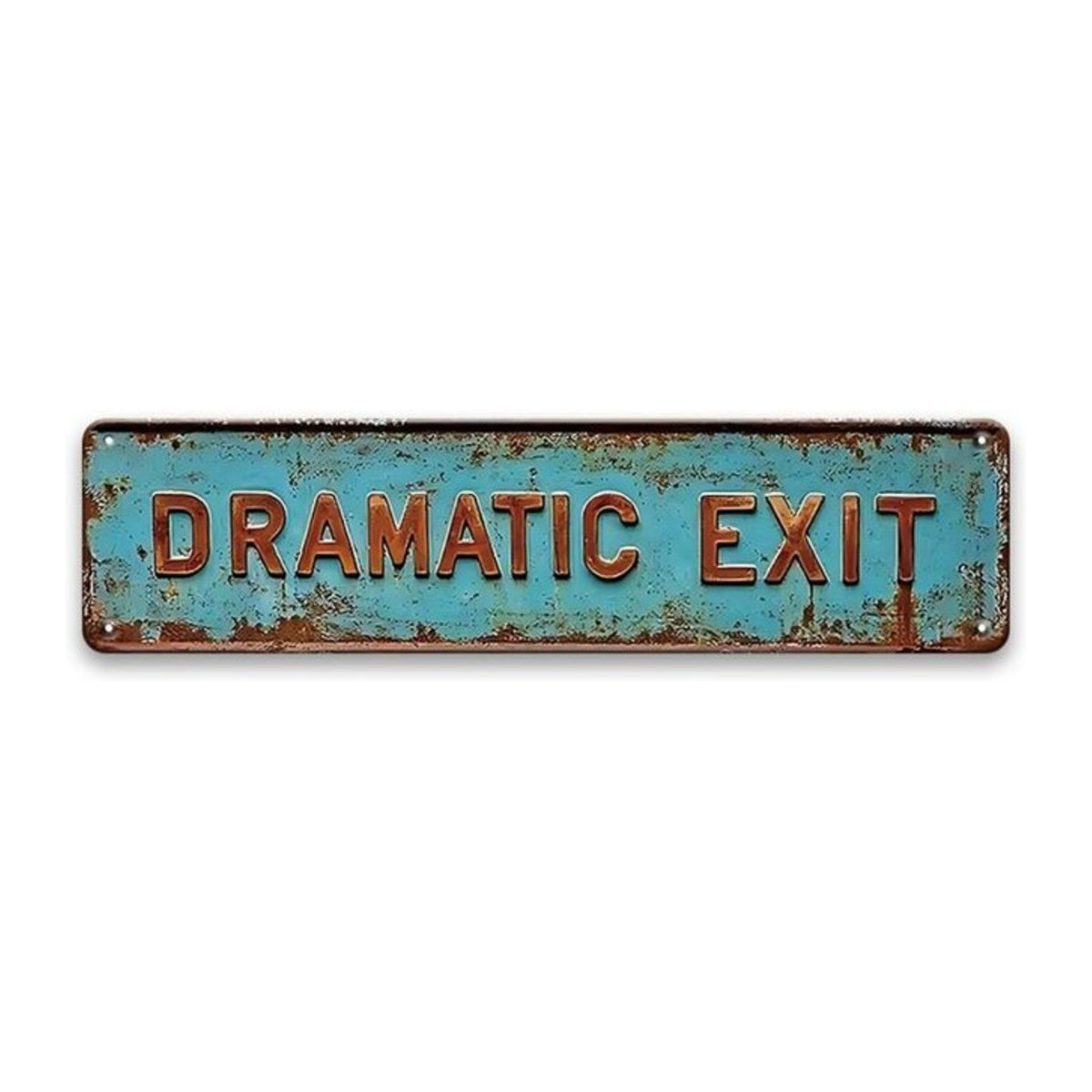 CIFBUY Metallwandschild Vintage Theater-Skript Design in Blau, B: 39,9 cm, H: 9,9 cm - Bild 1