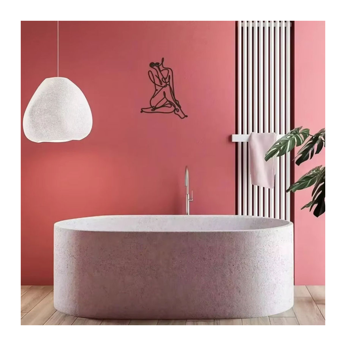 CIFbuy Moderne abstrakte Wandskulptur aus Metall in Schwarz – Minimalistische Frauen-Kunst zur Wandmontage für dein Zuhause - Bild 4