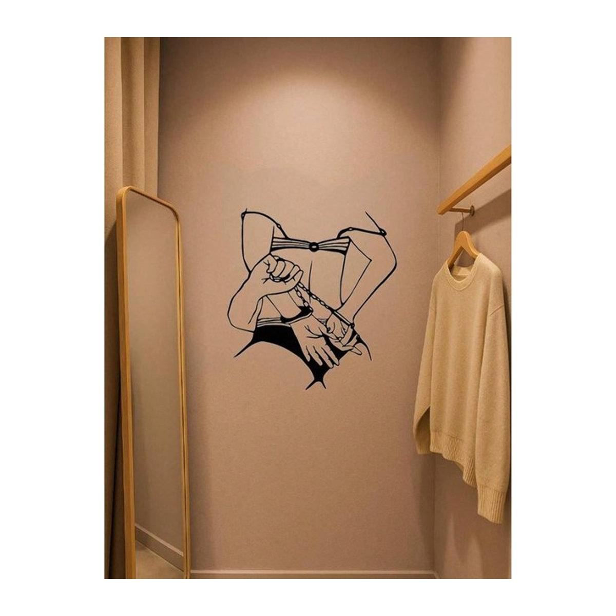 CIFBUY Moderne Wandkunst aus Metall in Schwarz, Ästhetische Silhouetten-Dekoration für Wohnzimmer und Büro - Bild 1