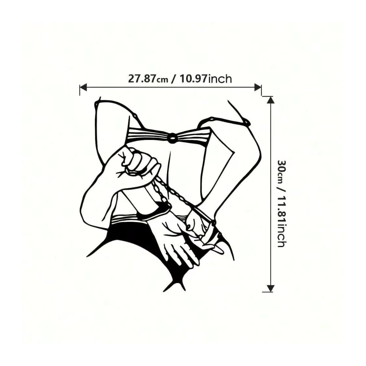 CIFBUY Moderne Wandkunst aus Metall in Schwarz, Ästhetische Silhouetten-Dekoration für Wohnzimmer und Büro - Bild 3