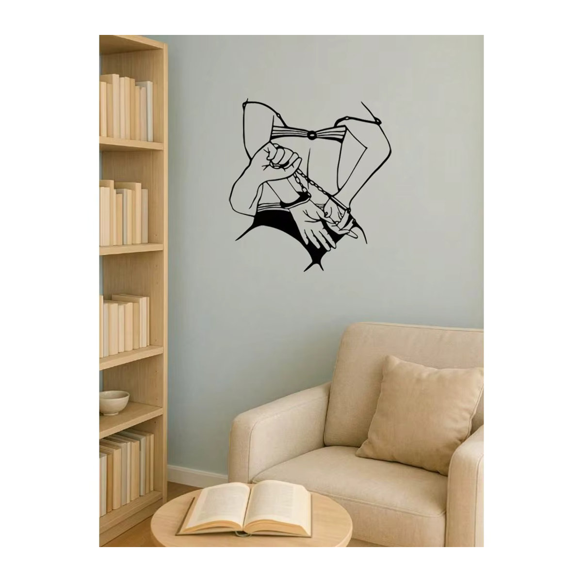 CIFBUY Moderne Wandkunst aus Metall in Schwarz, Ästhetische Silhouetten-Dekoration für Wohnzimmer und Büro - Bild 4