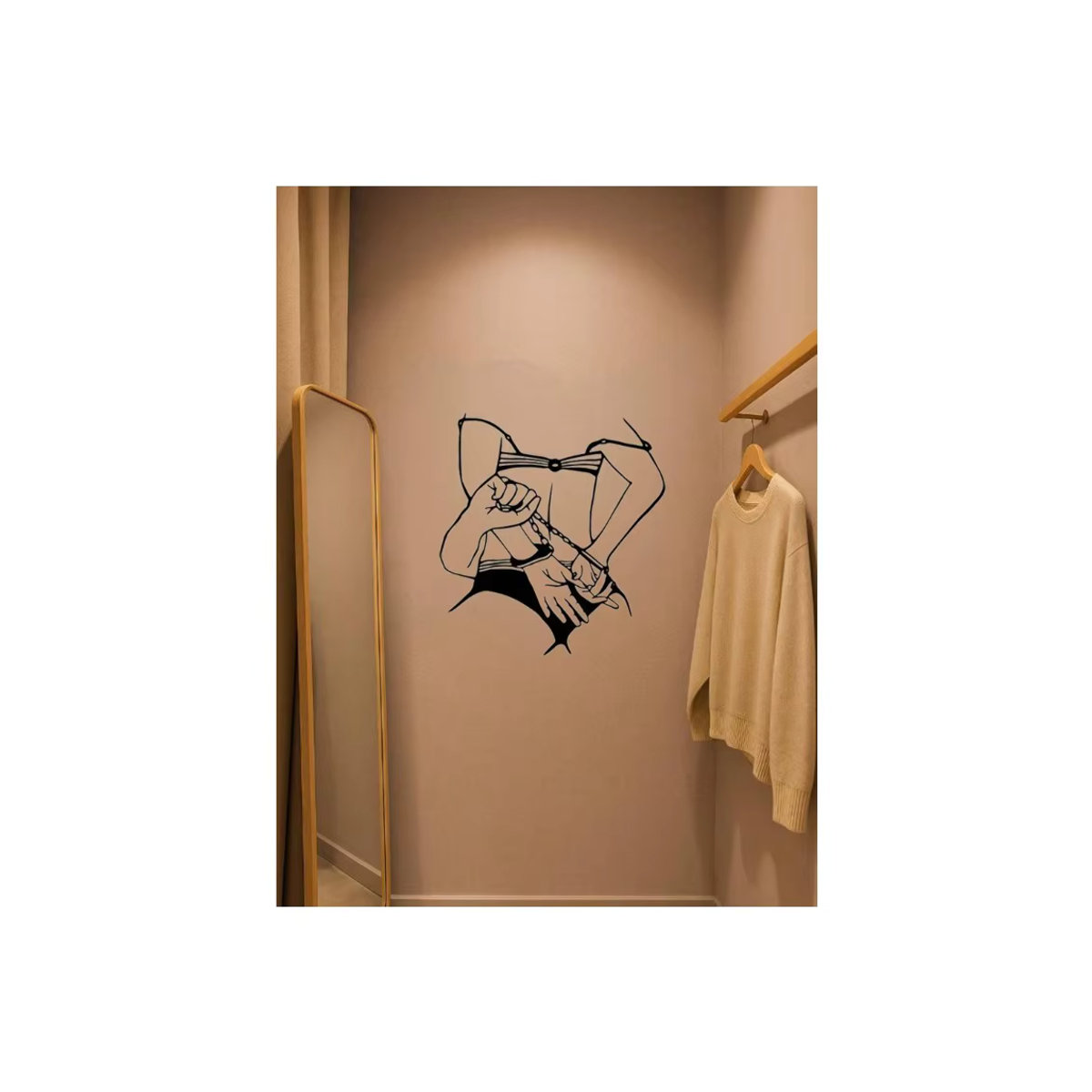 CIFBUY Moderne Wandkunst aus Metall in Schwarz, Ästhetische Silhouetten-Dekoration für Wohnzimmer und Büro - Bild 5