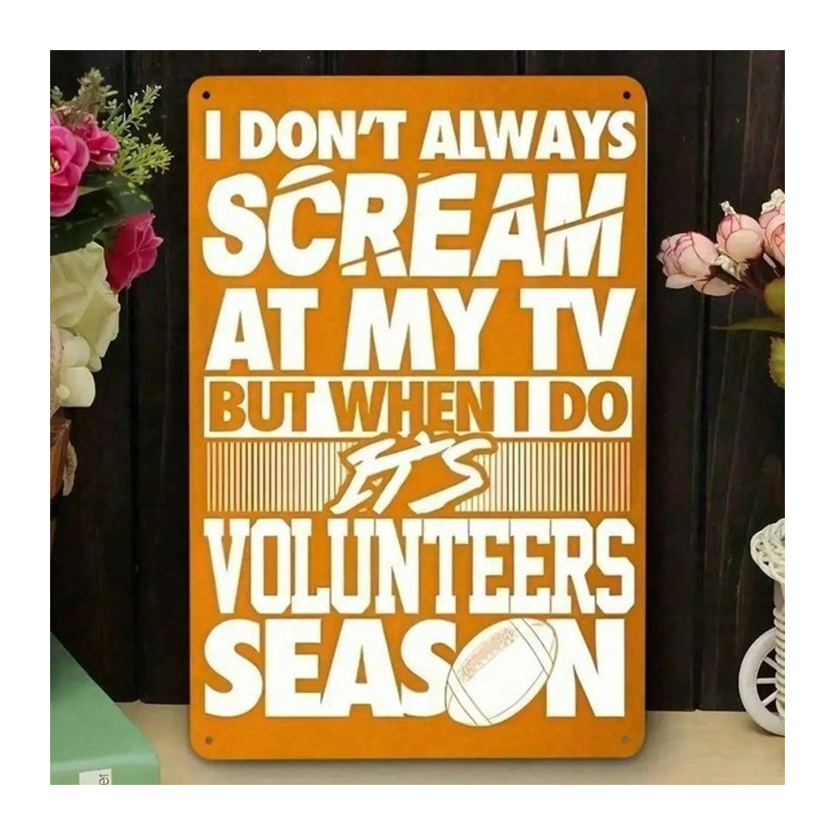 CIFBUY University of Tennessee Volunteers Retro Metallschild Wandkunst in Orange für deine Männerhöhle - Bild 1