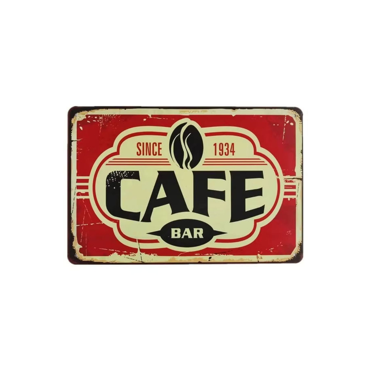 CIFBUY Vintage Eisentafel Drink Coffee Metall-Wandschild in Rot, Rechteckige Dekoration für Café, Bar oder Garten - Bild 2