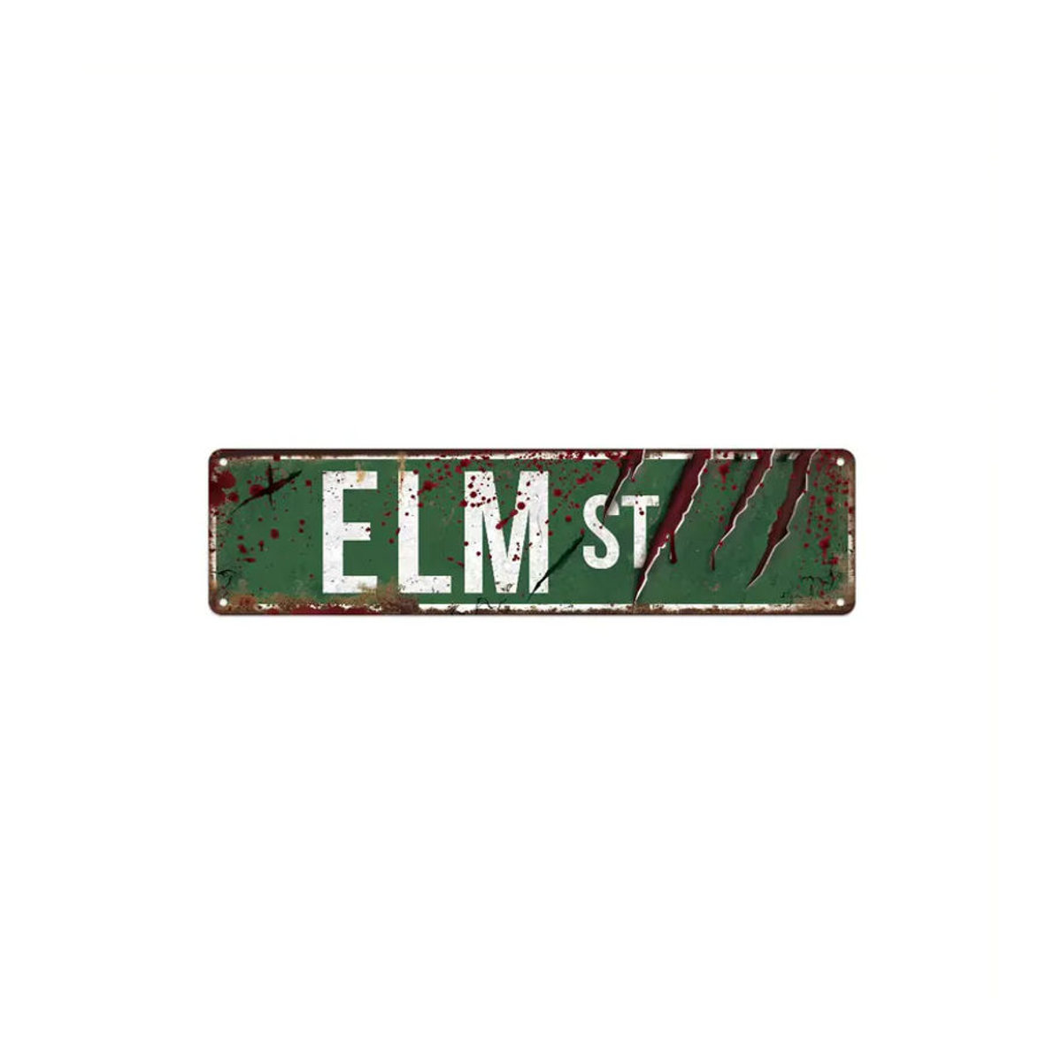 CIFBUY Vintage Elm Street Metallschild als grüne Wanddekoration für Halloween, rechteckig - Bild 3
