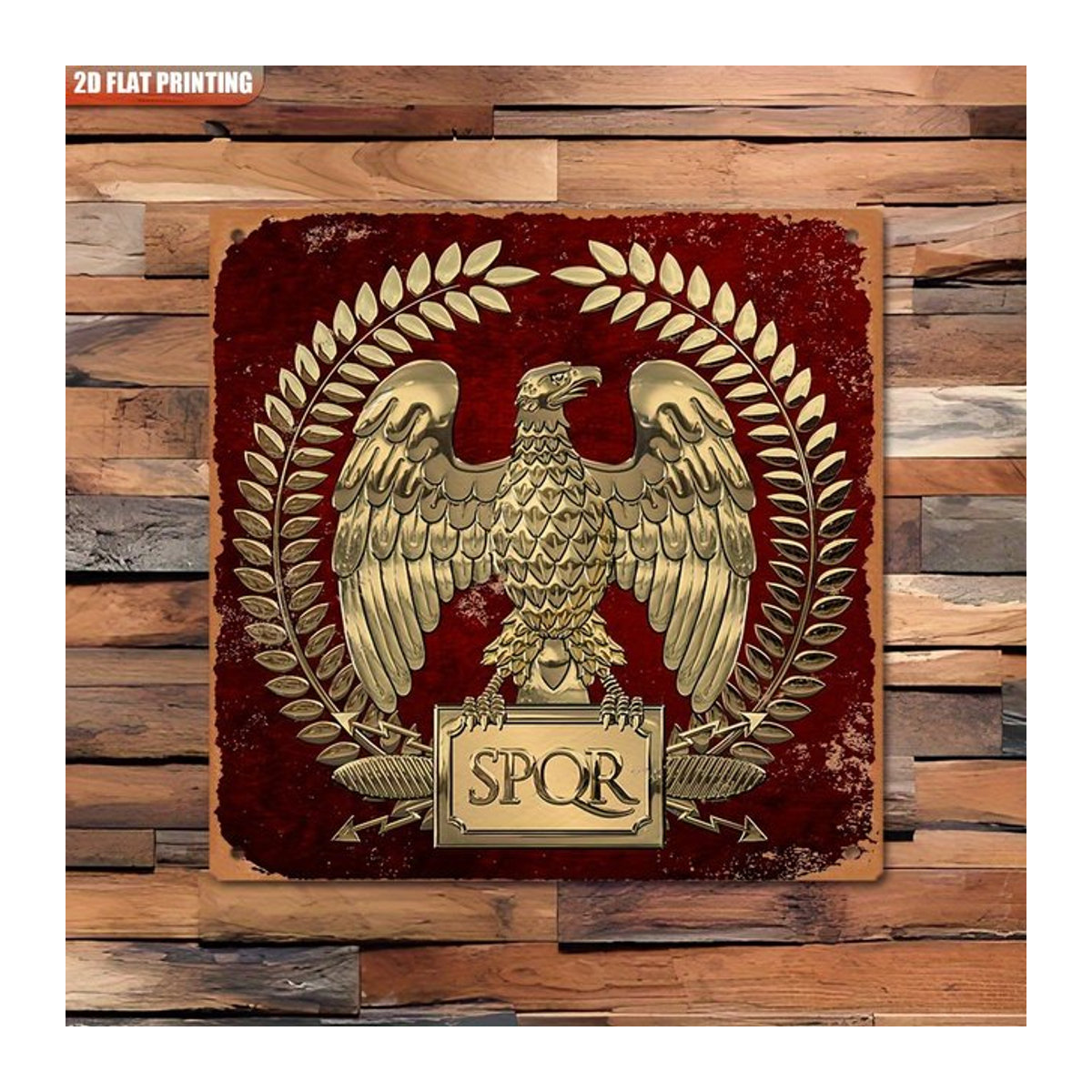 CIFBUY Vintage Gold Empire Eagle Metall-Wandkunst als 2D-Dekoration im römischen Stil - Bild 1