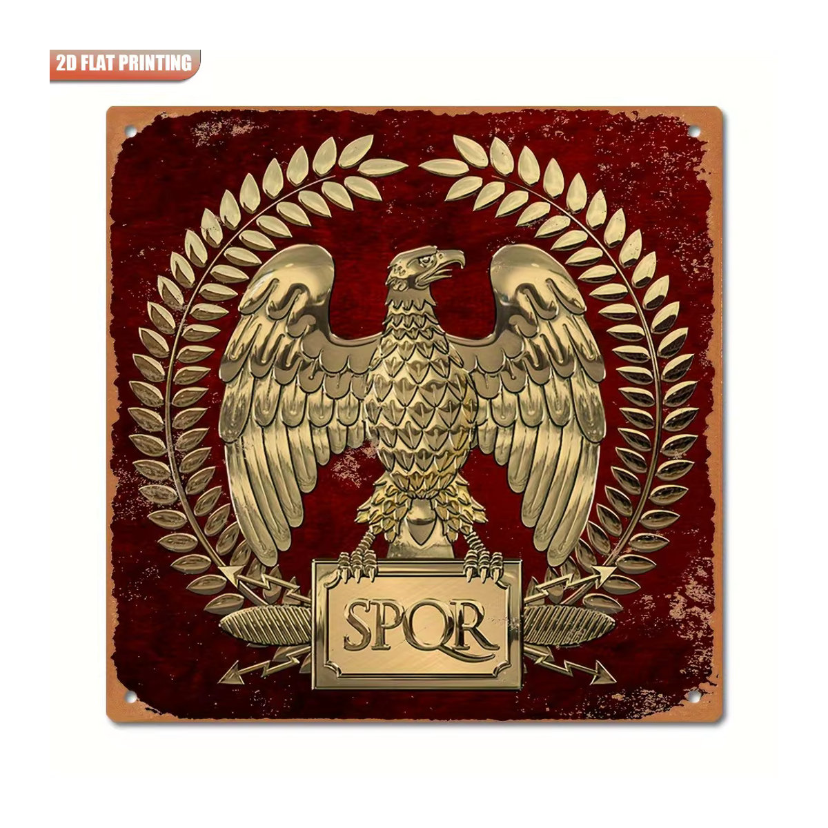 CIFBUY Vintage Gold Empire Eagle Metall-Wandkunst als 2D-Dekoration im römischen Stil - Bild 2