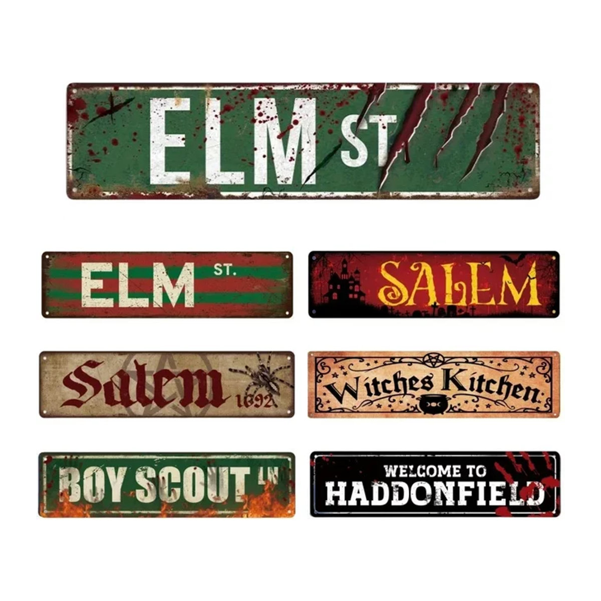 CIFBUY Vintage Horrorfilm Metallschild mehrfarbig Wandkunst für Zuhause und Gastronomie B/H: 30 x 20 cm - Bild 1