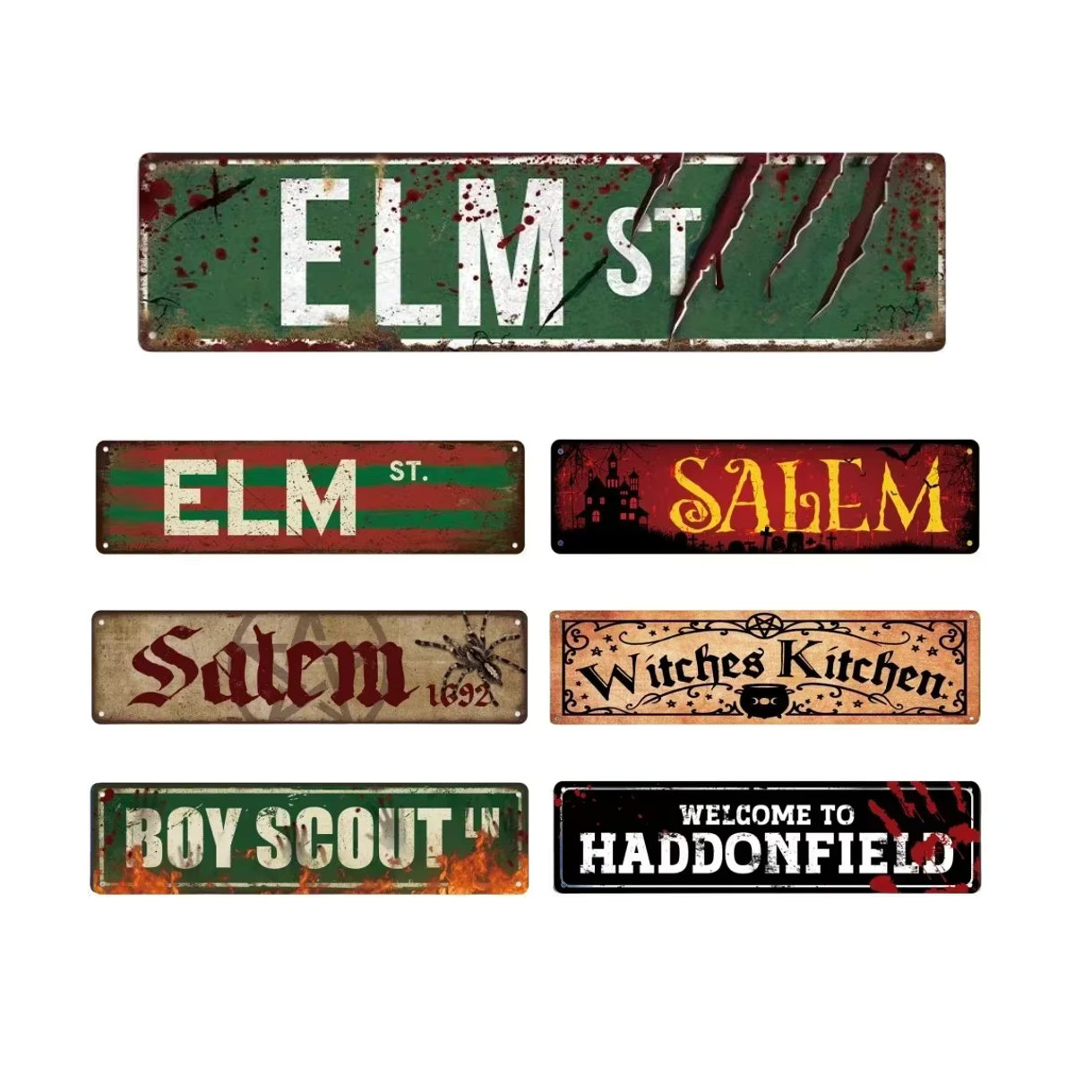 CIFBUY Vintage Horrorfilm Metallschild mehrfarbig Wandkunst für Zuhause und Gastronomie B/H: 30 x 20 cm - Bild 6