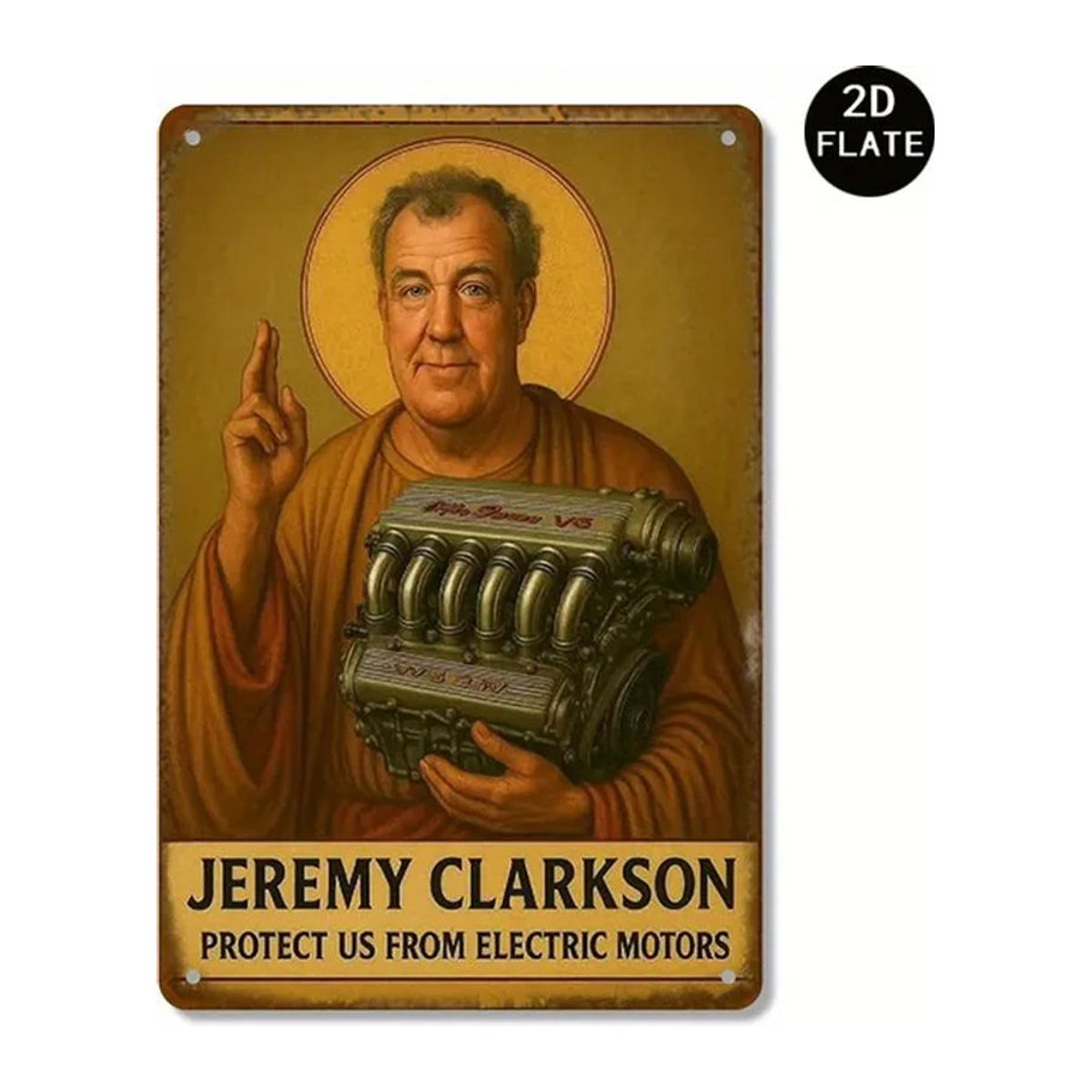 CIFBUY Vintage Jeremy Clarkson Rennwagen Metallposter, mehrfarbig, B: 30 cm, H: 20 cm - Bild 1