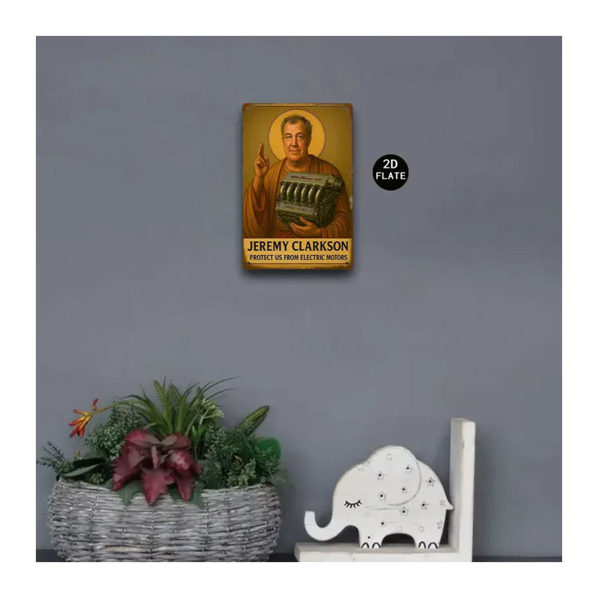 CIFBUY Vintage Jeremy Clarkson Rennwagen Metallposter, mehrfarbig, B: 30 cm, H: 20 cm - Bild 4