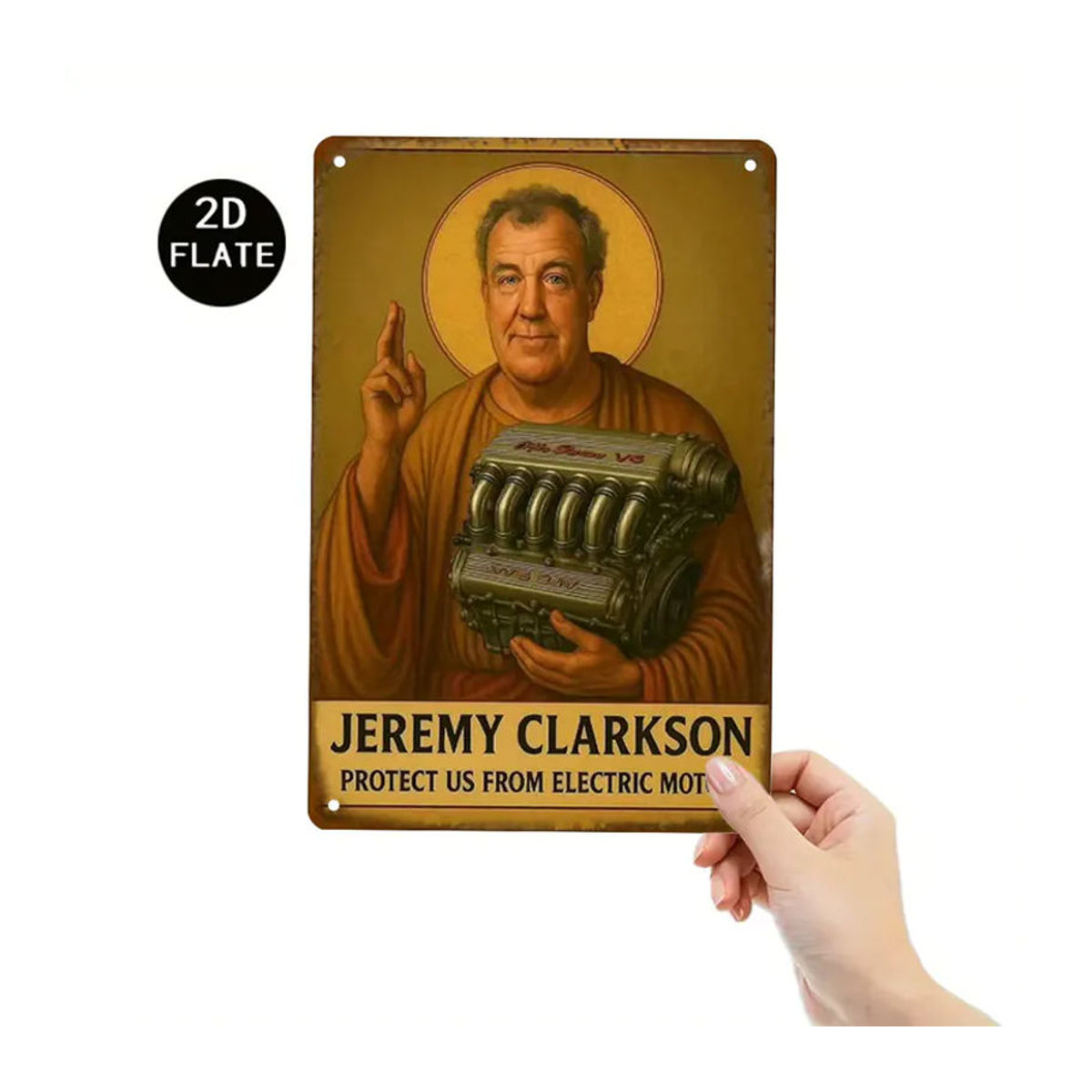 CIFBUY Vintage Jeremy Clarkson Rennwagen Metallposter, mehrfarbig, B: 30 cm, H: 20 cm - Bild 6