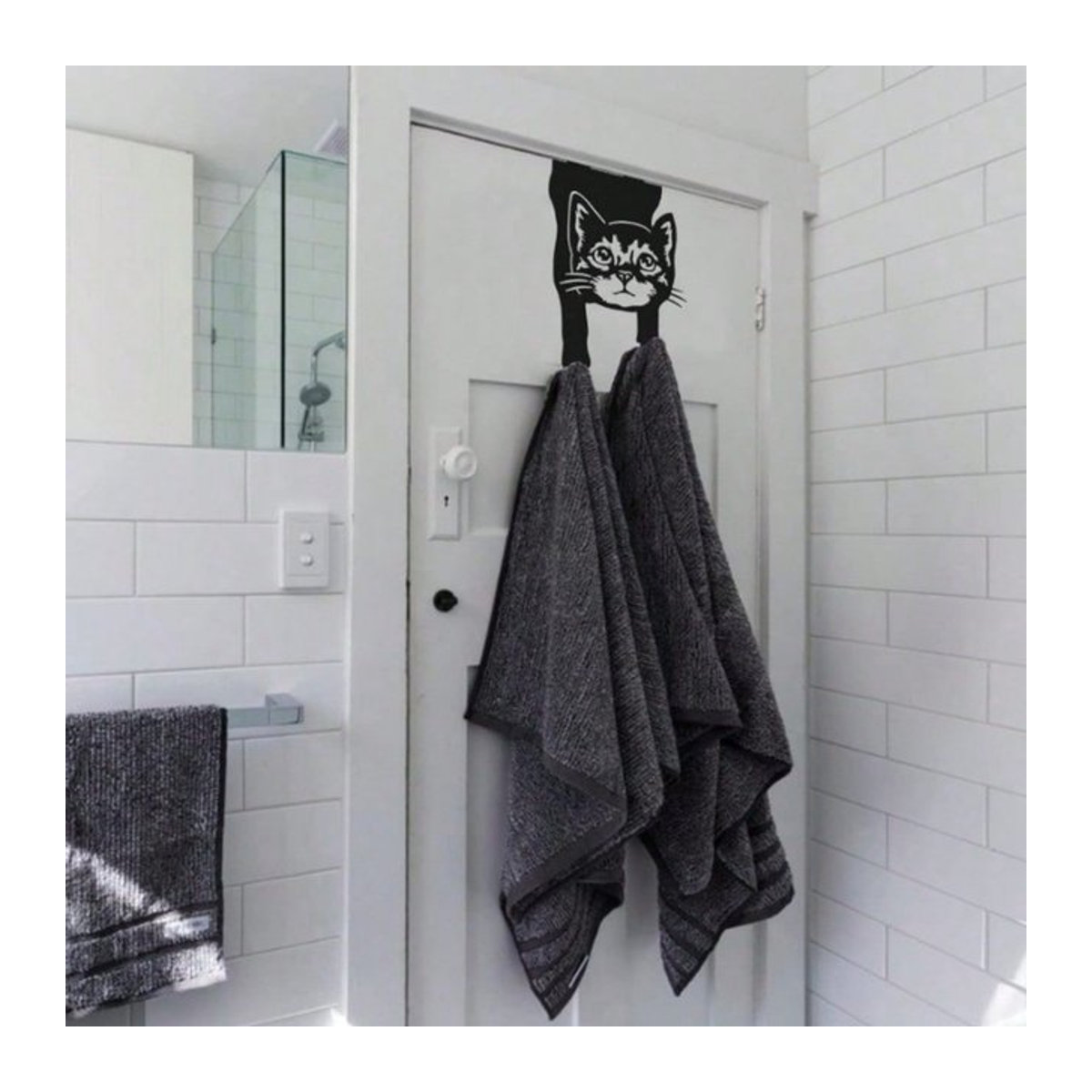 CIFBUY Vintage Katzenhaken aus Metall in Schwarz als Wandaufhänger für Mantel, Hut und Taschen - Bild 1