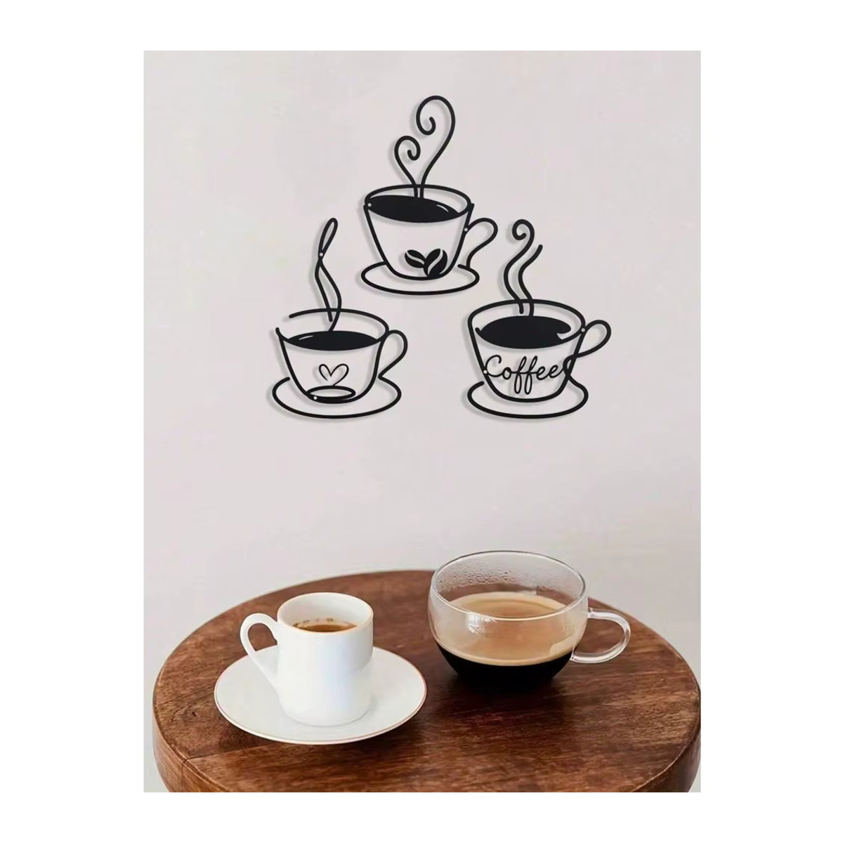 CIFbuy Vintage Metall-Kaffeeschild in Schwarz als Retro Wandkunst für Küche und Café - Bild 4