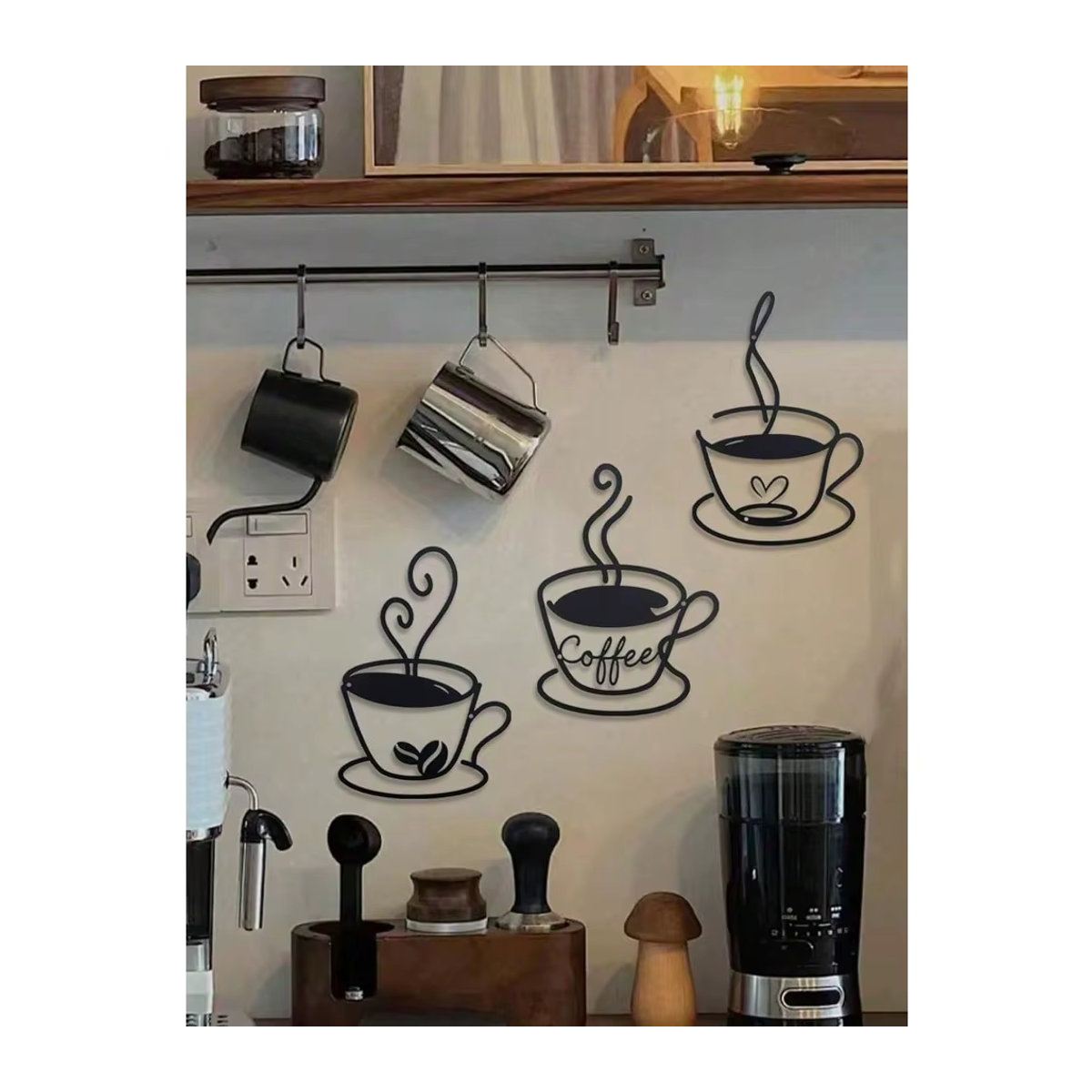 CIFbuy Vintage Metall-Kaffeeschild in Schwarz als Retro Wandkunst für Küche und Café - Bild 6