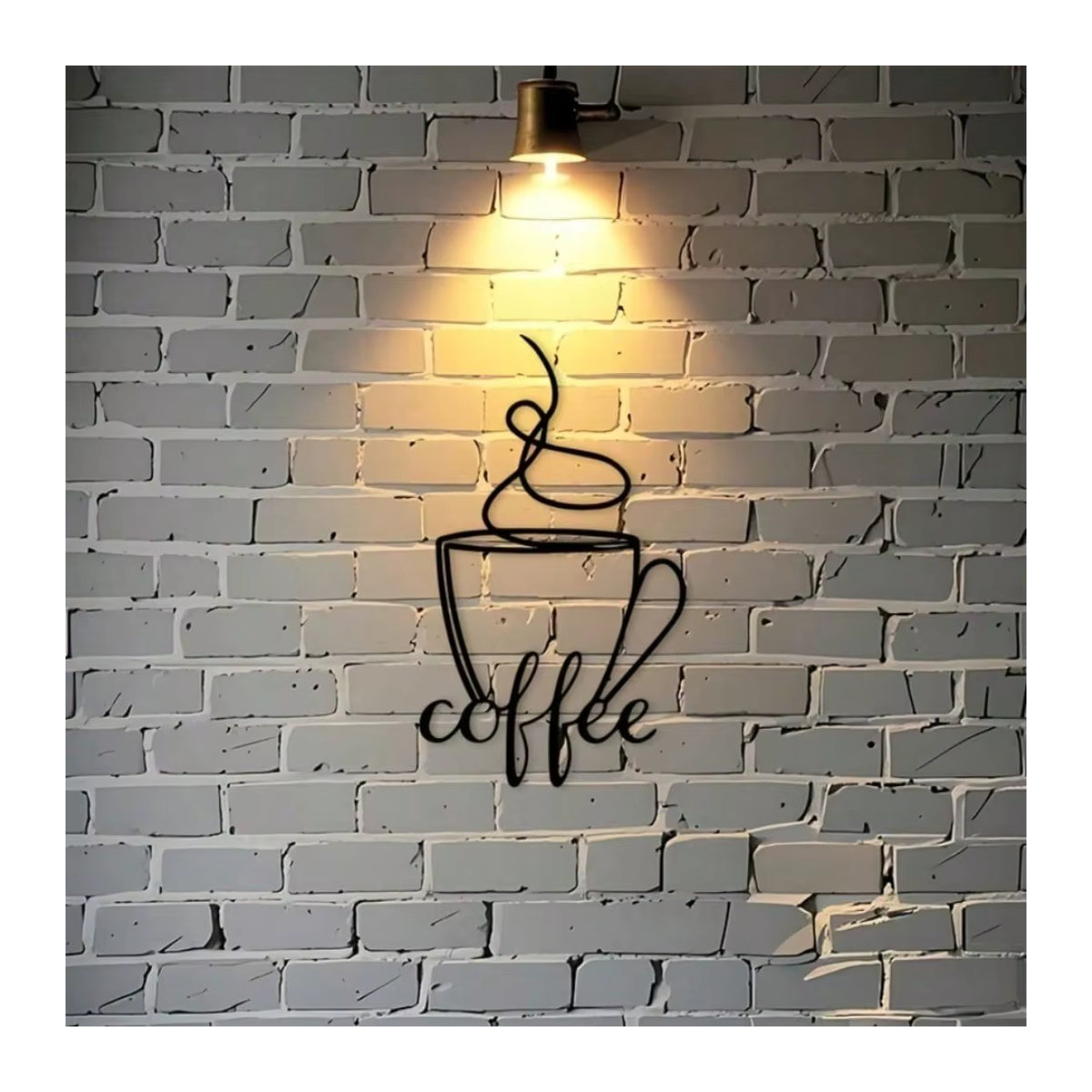 CIFBUY Vintage Metall Kaffeeschild in Schwarz als Wandkunst mit Typografie für die Wandmontage - Bild 4