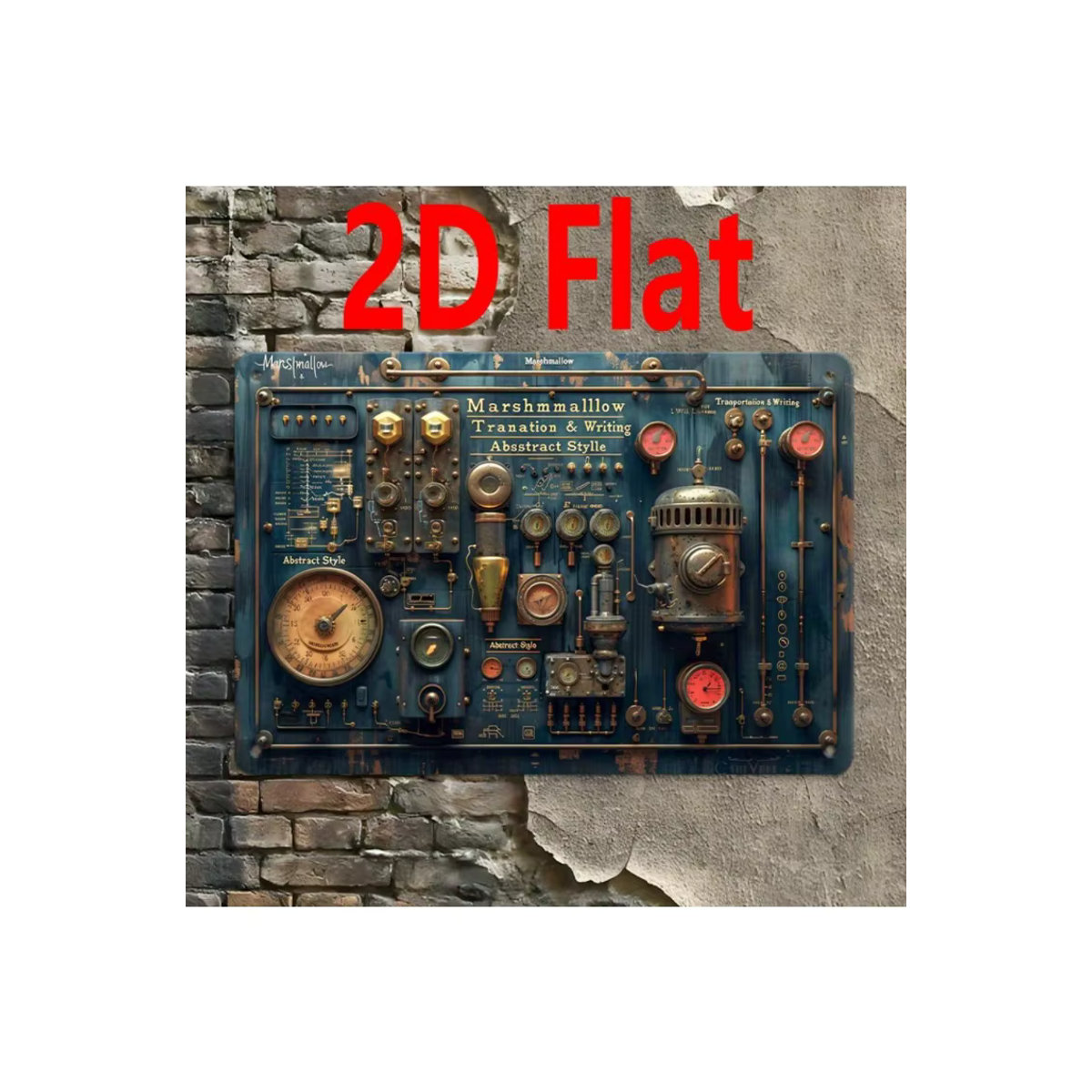 CIFBUY Vintage Steampunk Metall-Wandkunst Blau, Industrielles Zahnrad-Schild für Heim und Büro, B: 20,32 cm x H: 50,8 cm (8x20 Zoll) - Bild 7