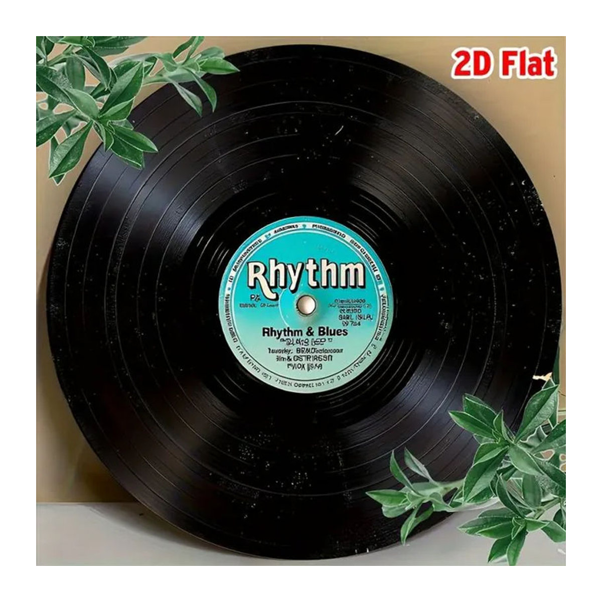 CIFBUY Vintage Vinyl-Schallplatten-Wandkunst in Schwarz, Runde Musikdekoration aus Metall, Durchmesser: 20,32 cm - Bild 1
