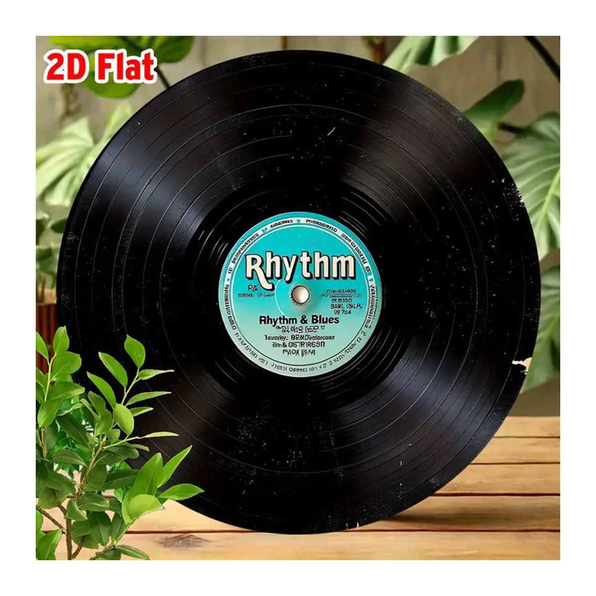 CIFBUY Vintage Vinyl-Schallplatten-Wandkunst in Schwarz, Runde Musikdekoration aus Metall, Durchmesser: 20,32 cm - Bild 2