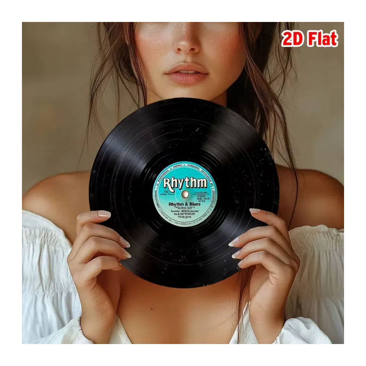 CIFBUY Vintage Vinyl-Schallplatten-Wandkunst in Schwarz, Runde Musikdekoration aus Metall, Durchmesser: 20,32 cm - Bild 4