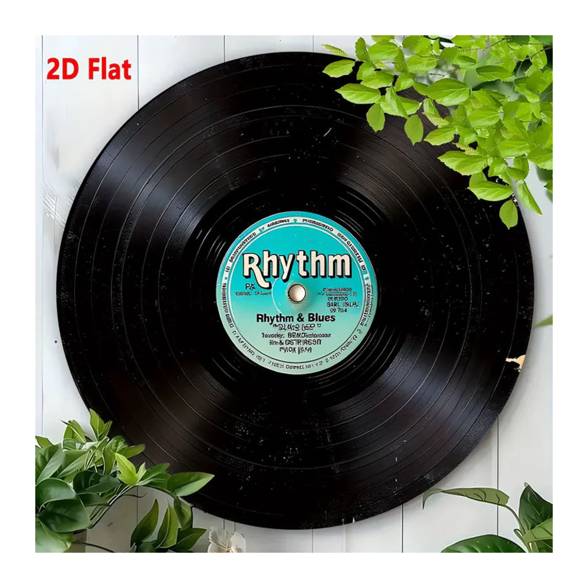 CIFBUY Vintage Vinyl-Schallplatten-Wandkunst in Schwarz, Runde Musikdekoration aus Metall, Durchmesser: 20,32 cm - Bild 6