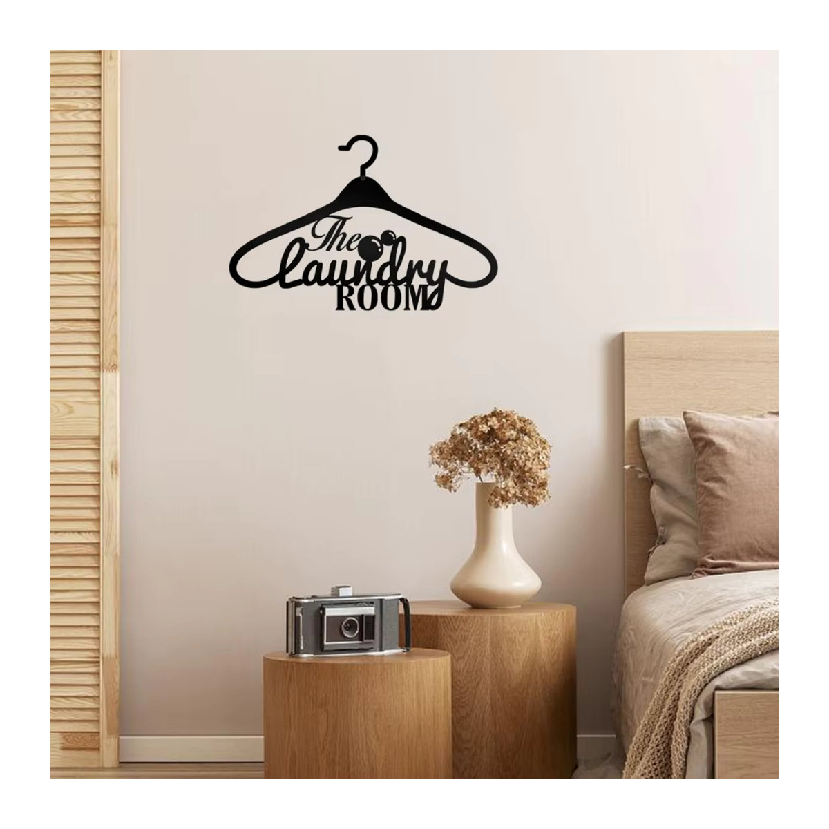 CIFBUY Vintage Wandwäscheständer aus Metall in Schwarz für Schlafzimmer und Wäschebereich - Bild 3