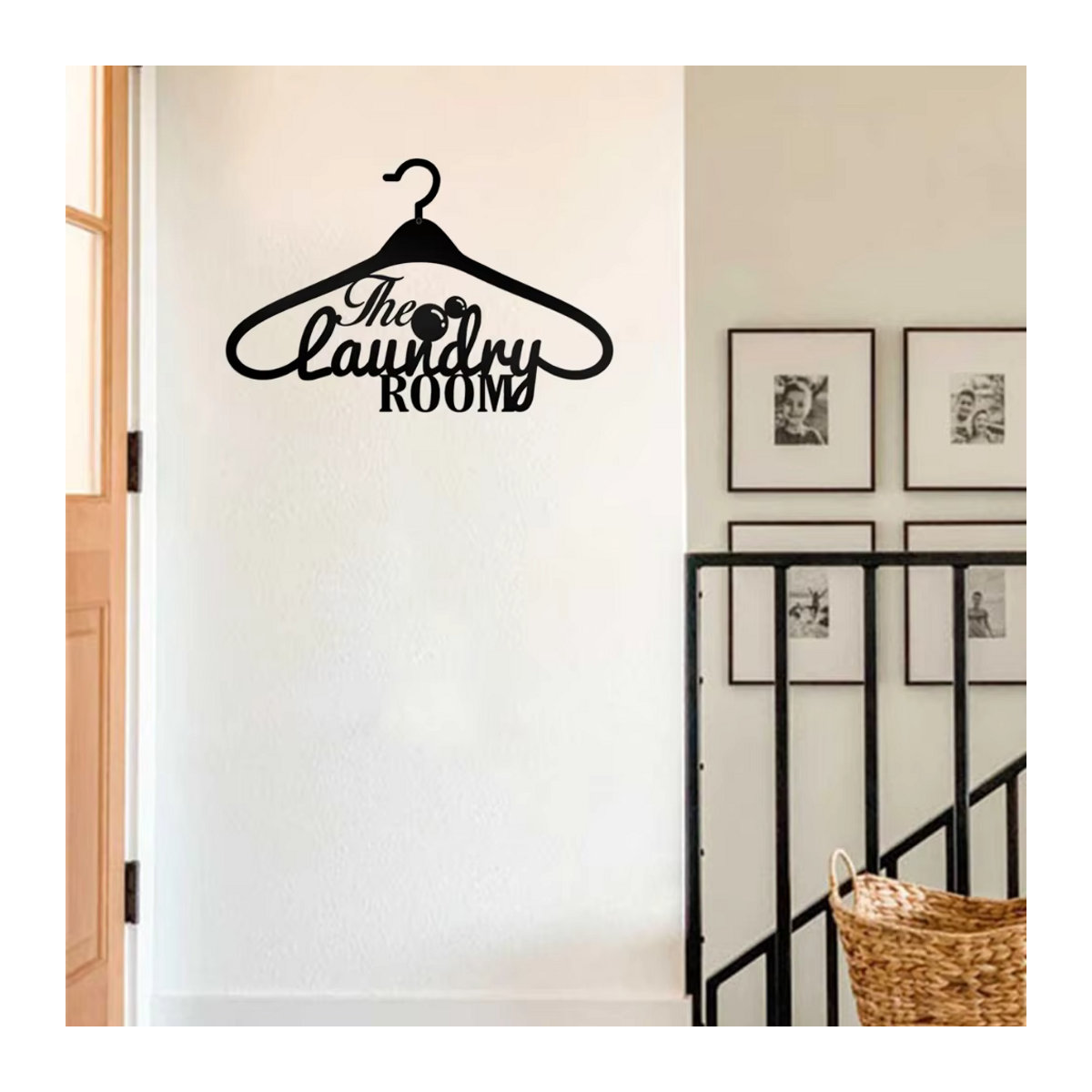 CIFBUY Vintage Wandwäscheständer aus Metall in Schwarz für Schlafzimmer und Wäschebereich - Bild 6