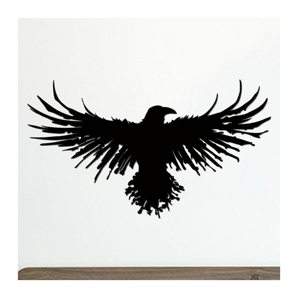 CIFBUY Wanddeko Krähe aus Metall in Schwarz, Ästhetisches Silhouette-Design zur Wandmontage - Bild 1