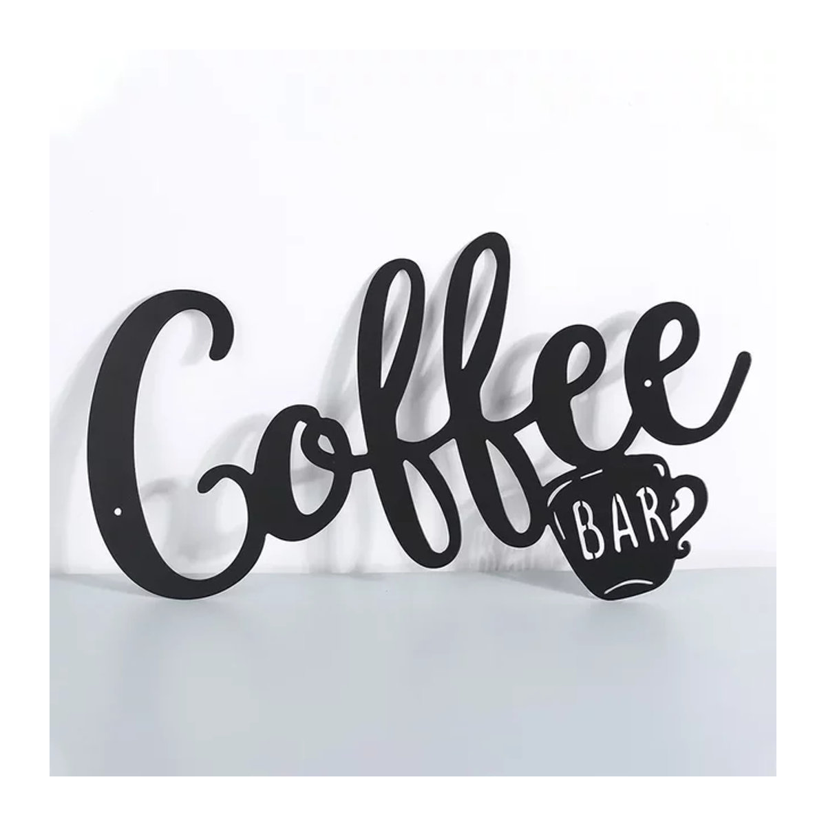 CIFBUY Wanddekoration aus Metall in Schwarz als hängendes Wandschild für deine Kaffeebar - Bild 1