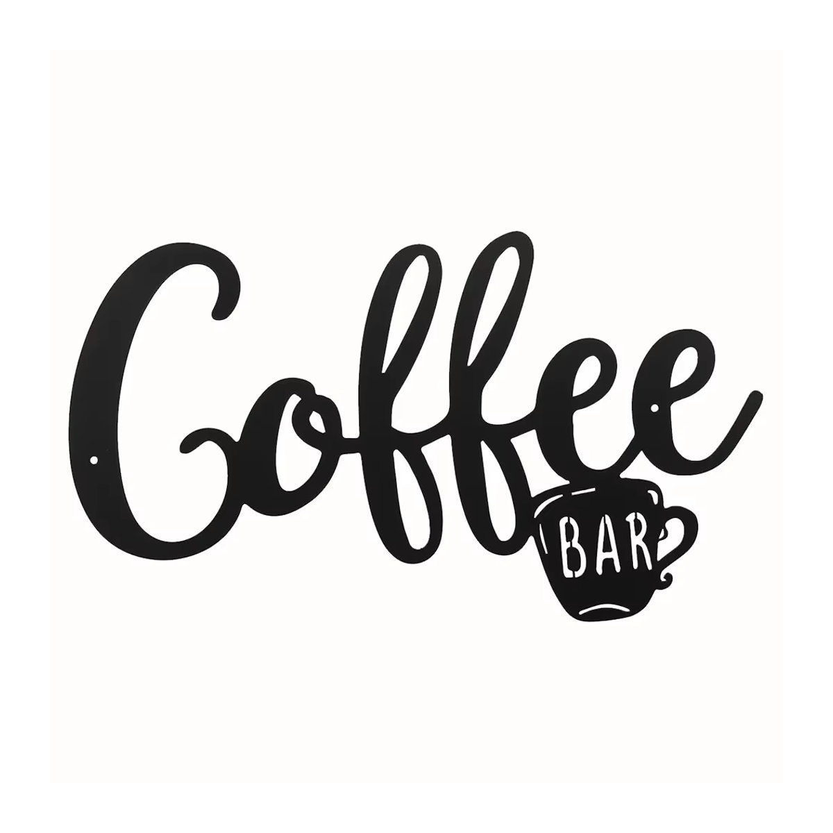 CIFBUY Wanddekoration aus Metall in Schwarz als hängendes Wandschild für deine Kaffeebar - Bild 3