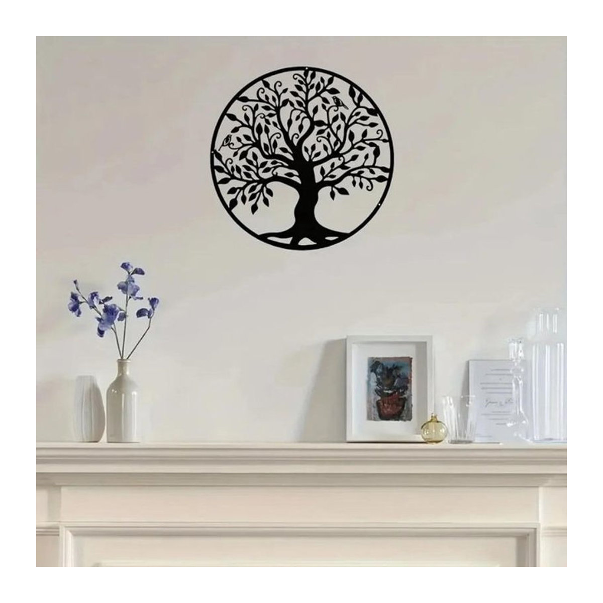 CIFbuy Wandkunst aus Metall Baum des Lebens in Schwarz als moderne Stammbaumdekoration für deine Wandgestaltung - Bild 1