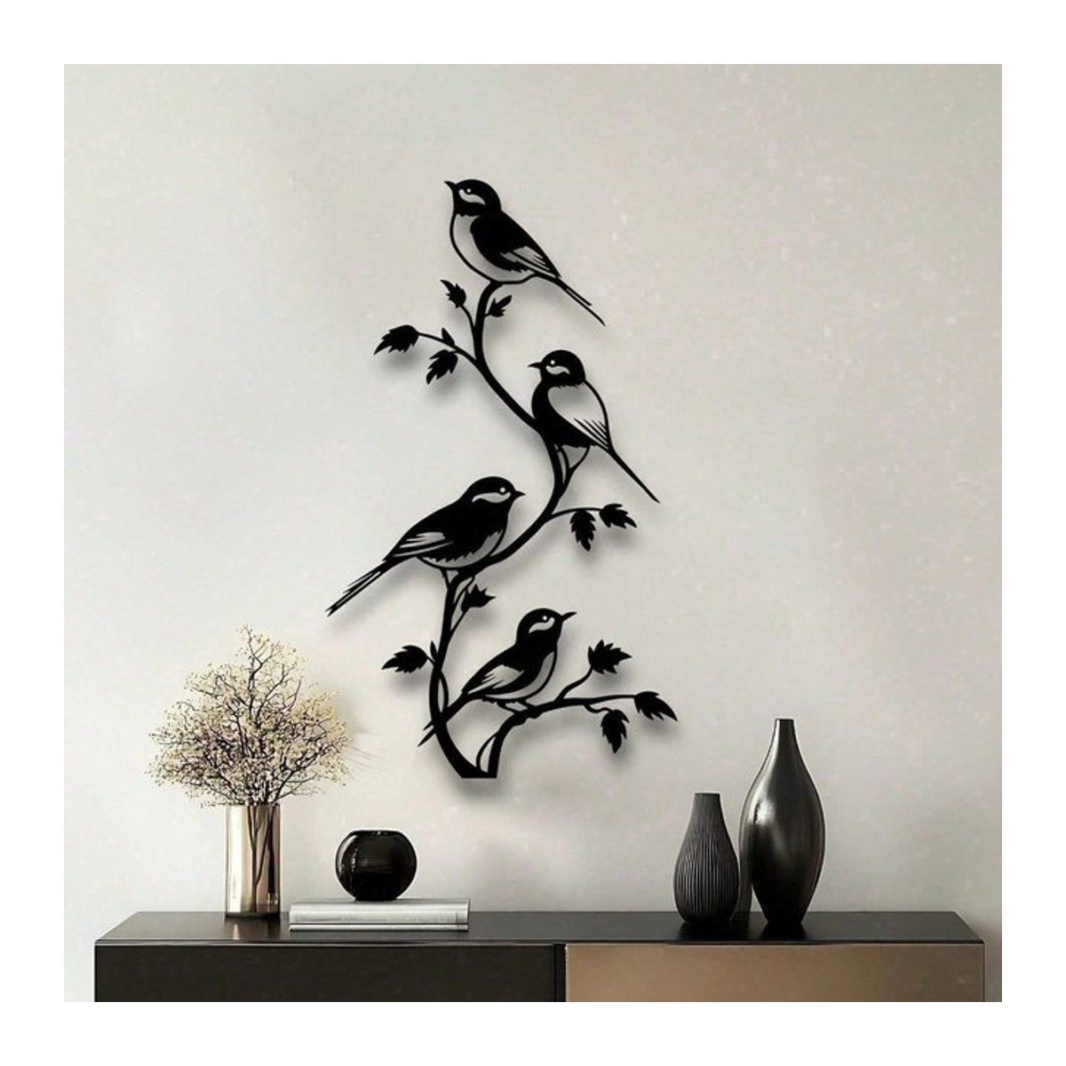 CIFBUY Wandkunst aus Metall in Schwarz im Vintage-Industrie-Stil als rustikale Wanddekoration - Bild 1