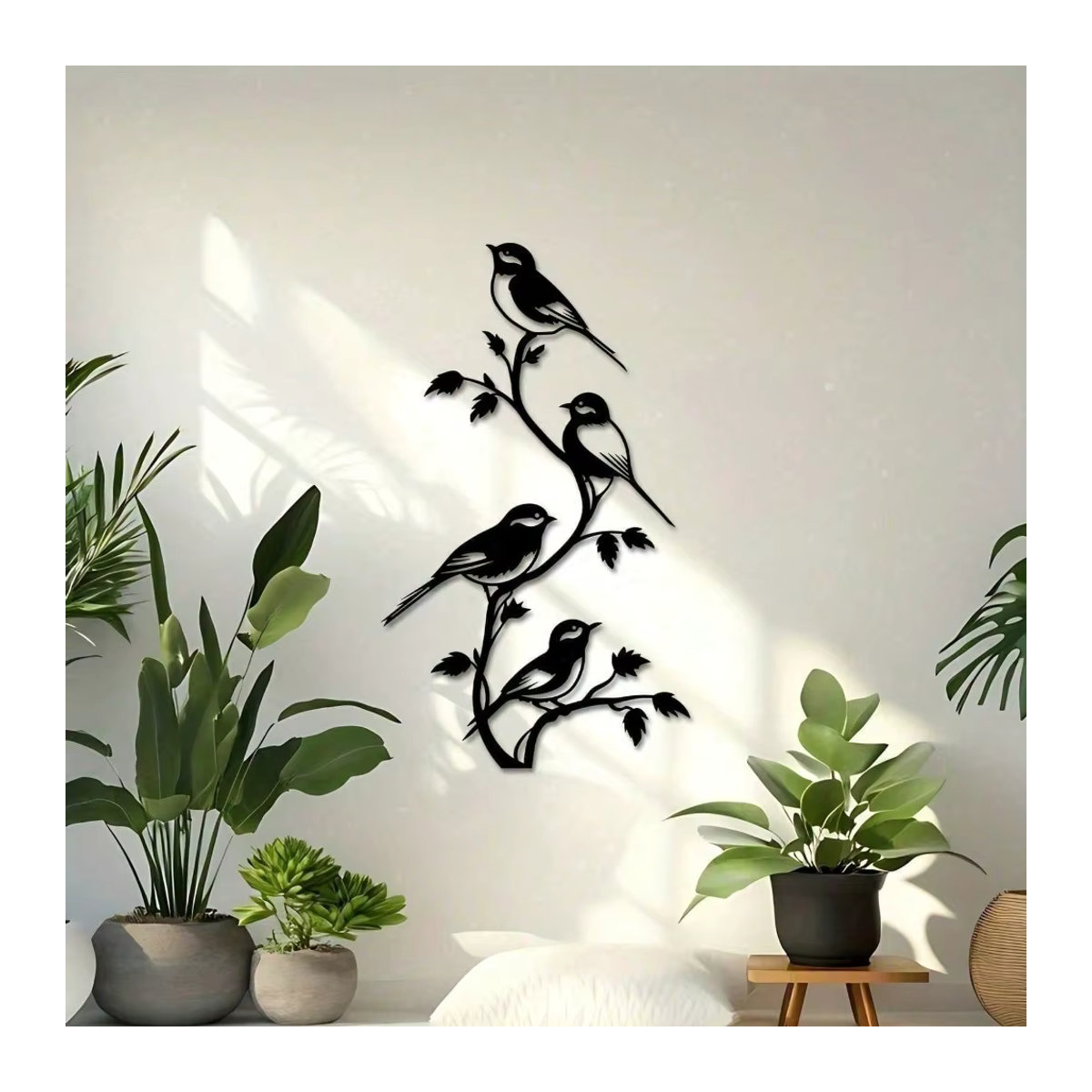 CIFBUY Wandkunst aus Metall in Schwarz im Vintage-Industrie-Stil als rustikale Wanddekoration - Bild 2