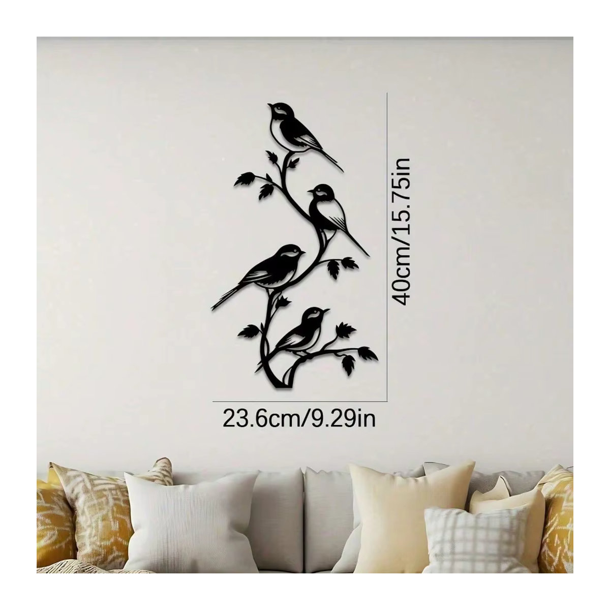CIFBUY Wandkunst aus Metall in Schwarz im Vintage-Industrie-Stil als rustikale Wanddekoration - Bild 3