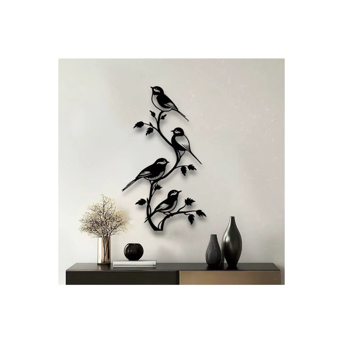 CIFBUY Wandkunst aus Metall in Schwarz im Vintage-Industrie-Stil als rustikale Wanddekoration - Bild 6