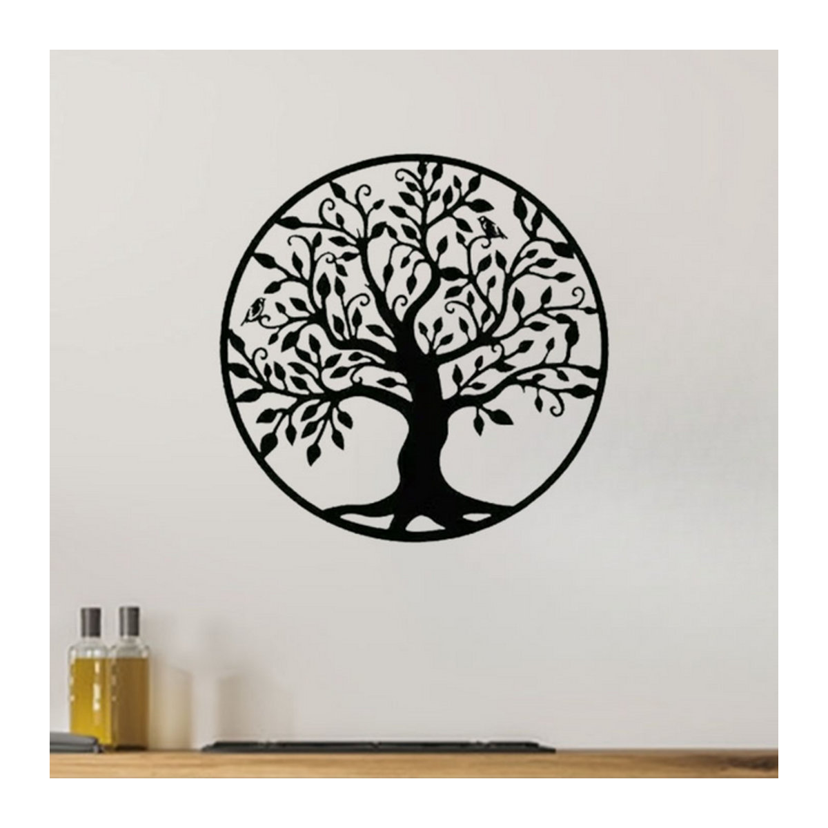 Cifbuy Wandkunst Baum des Lebens aus Metall in Schwarz als dekorative Silhouette für dein Zuhause - Bild 1